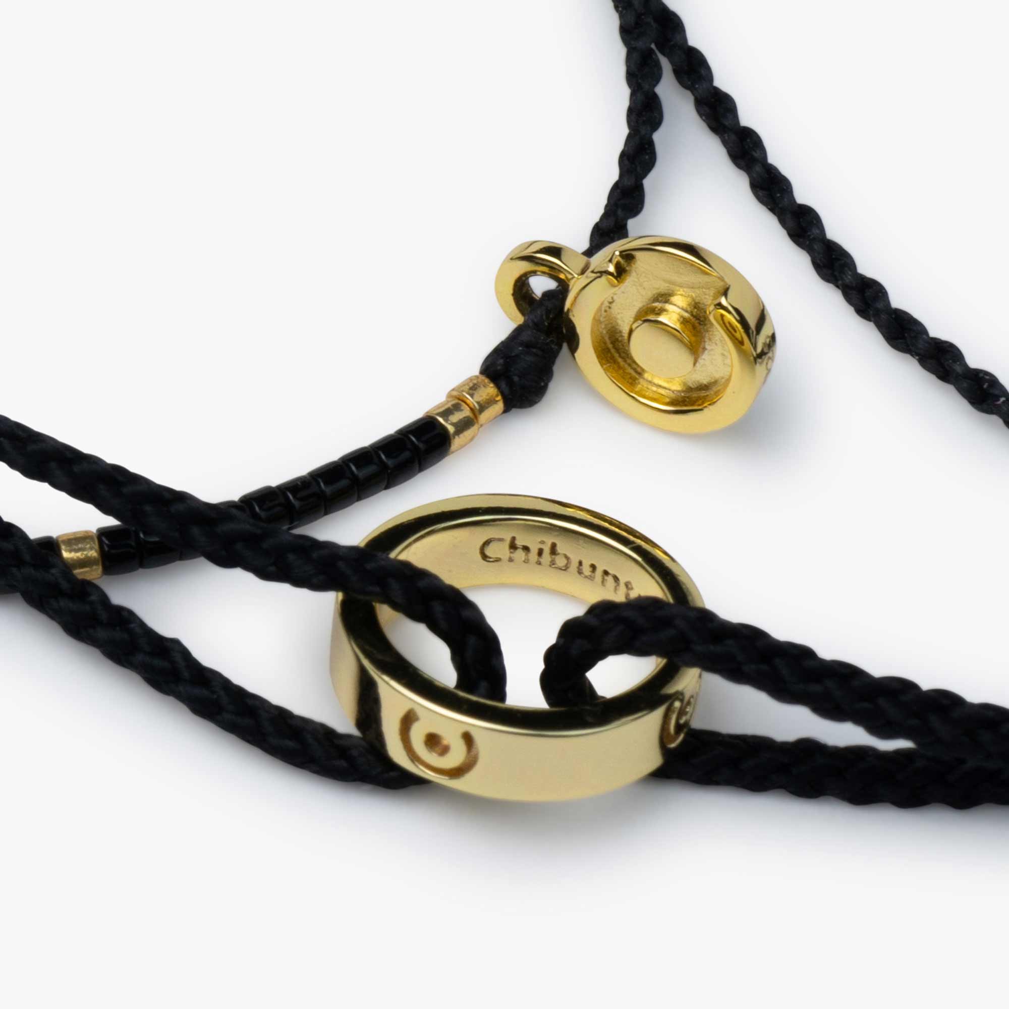 Black Ring & Double Trouble 14k Gold plated Bracelet pack