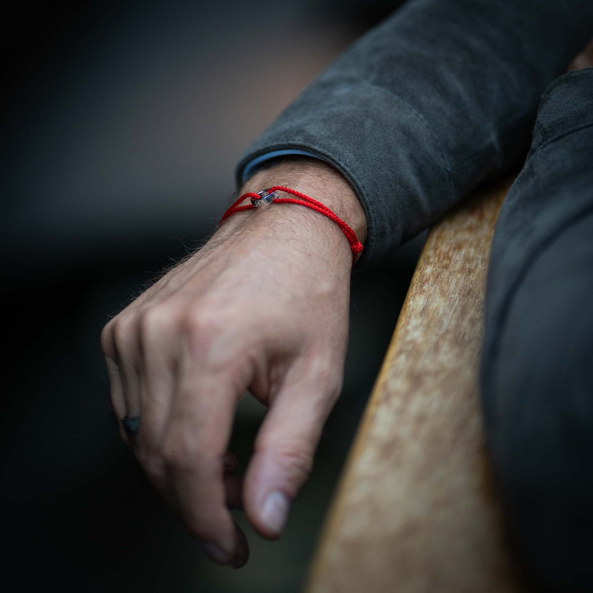 Red Ring Bracelet 925 Sterling Silver