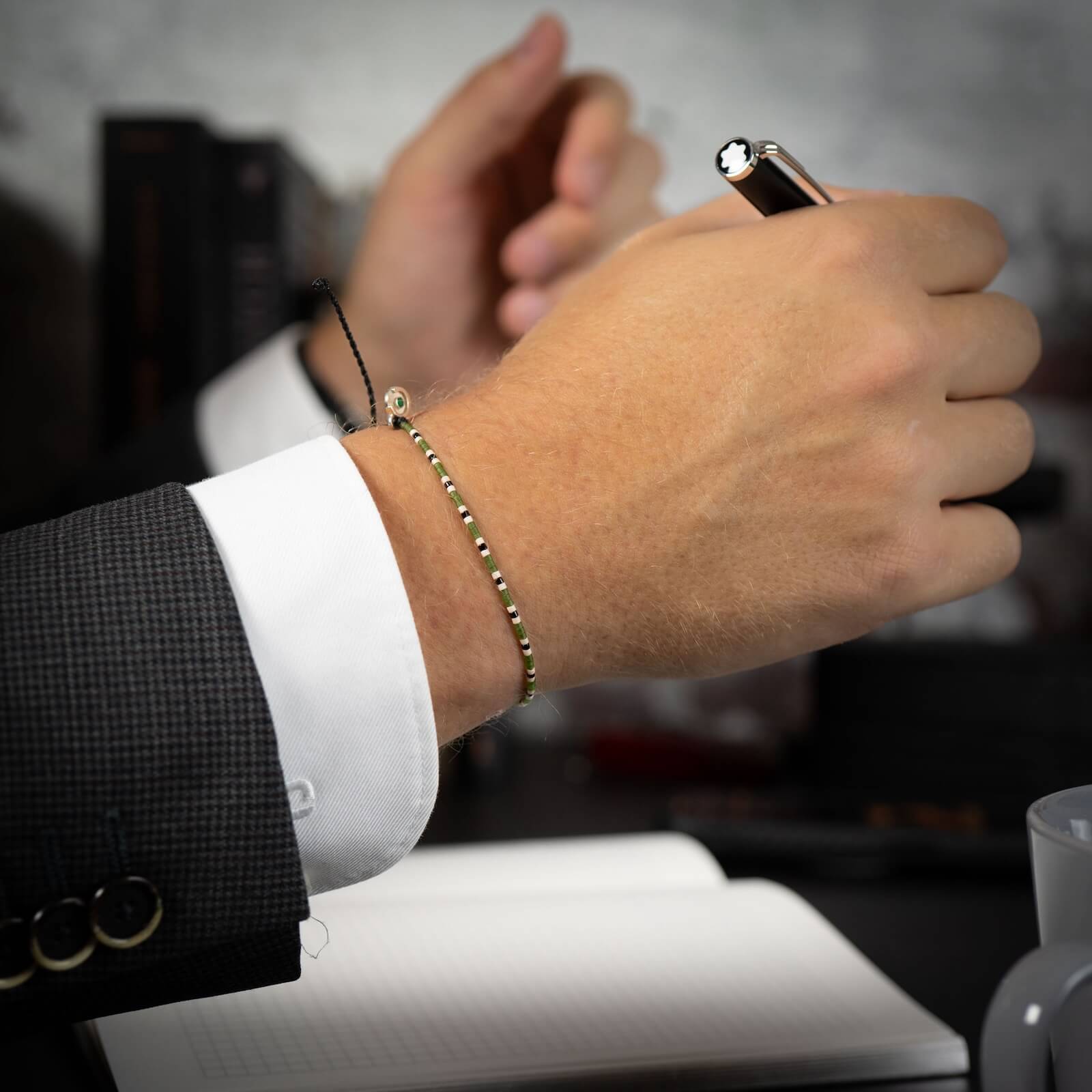men's beaded luxury bracelet from Dutch Designer