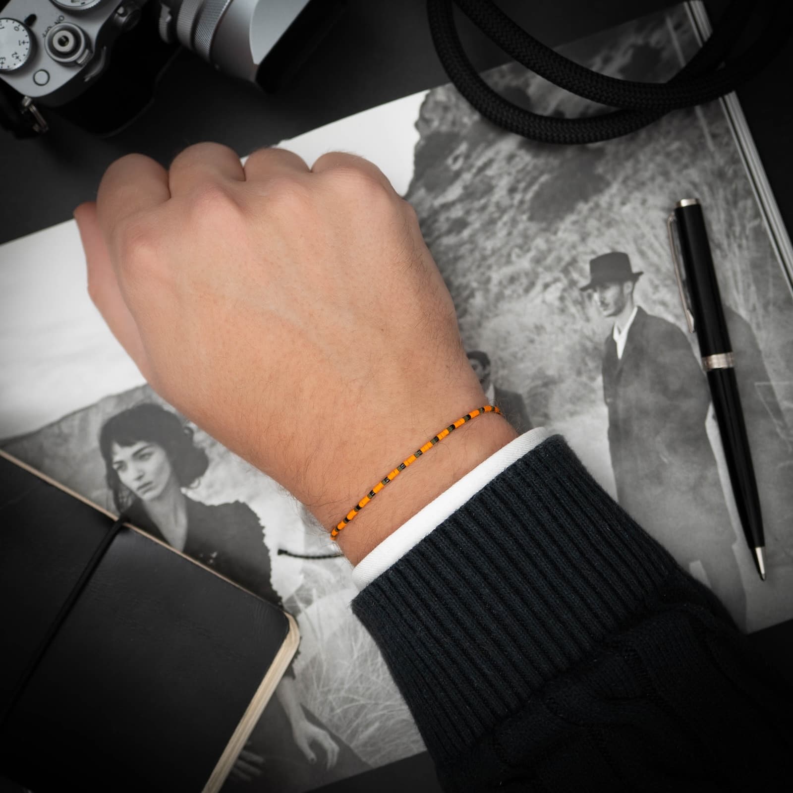 Orange Beaded Bracelet