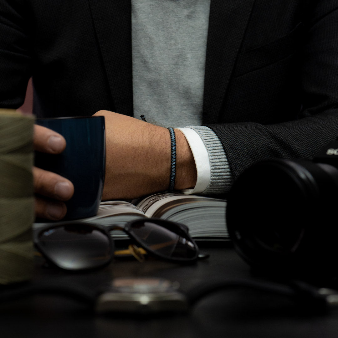black bracelet cobra braiding for men james bond style