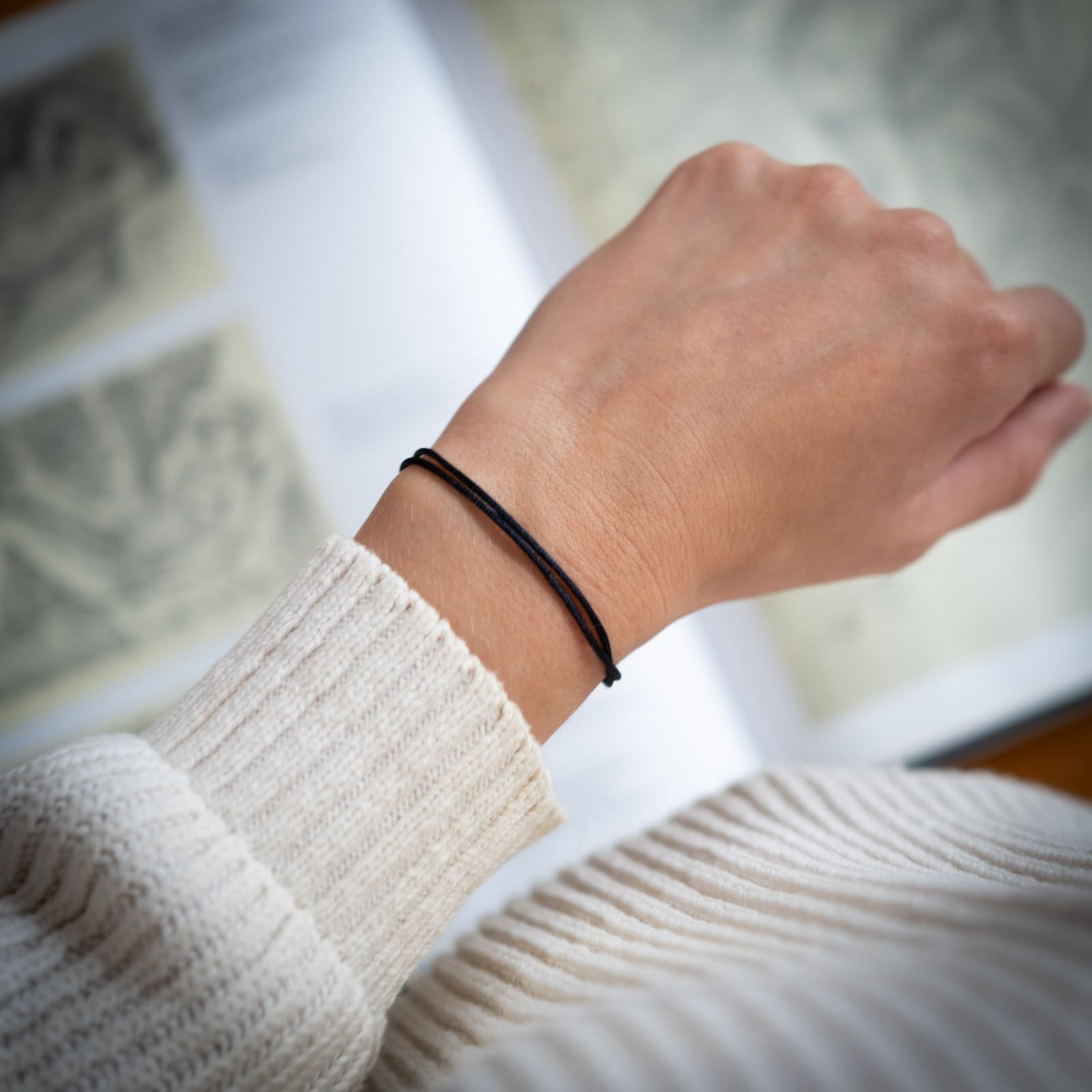Bold Black Satin bracelet