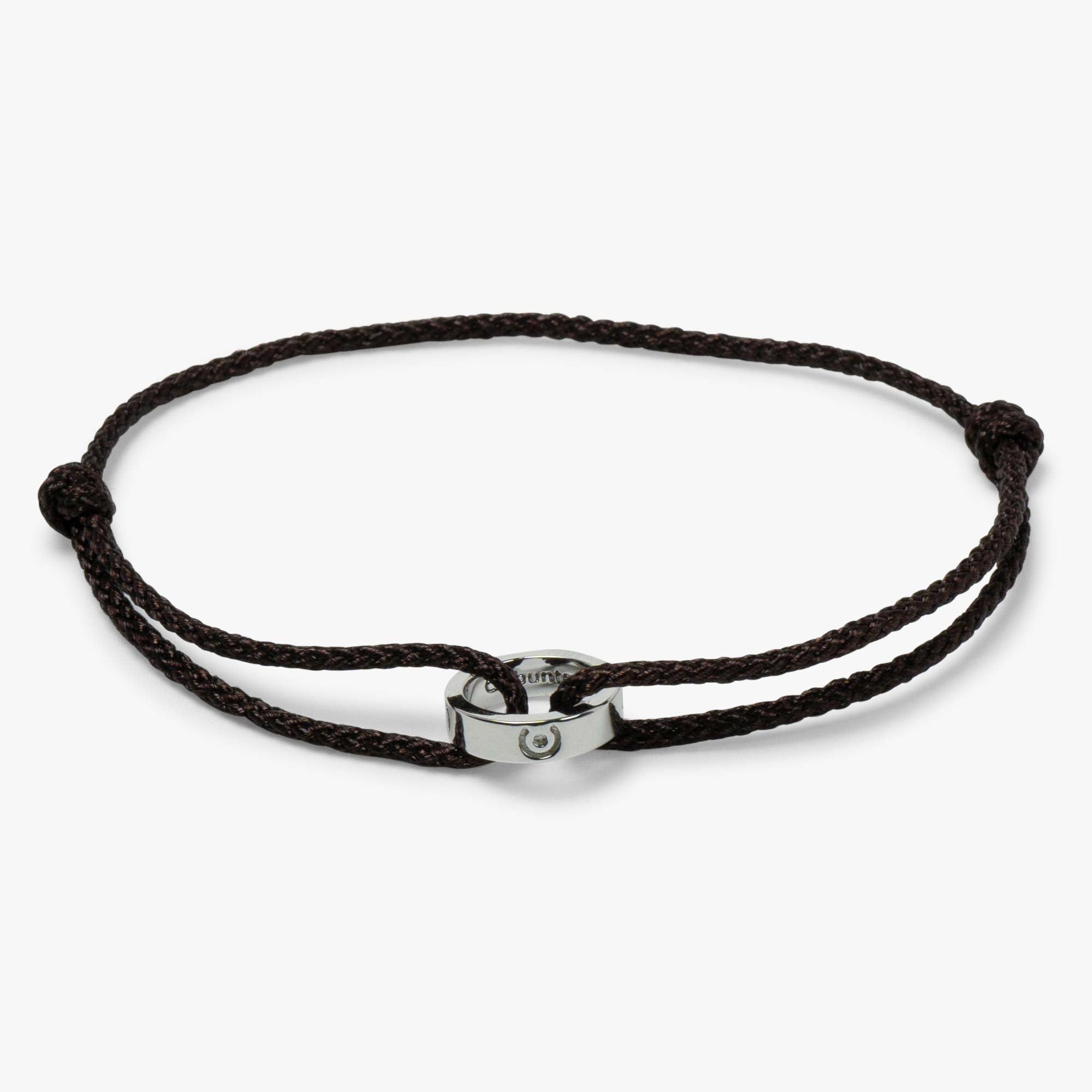 Braun Ring Armband 925 Sterling Silber