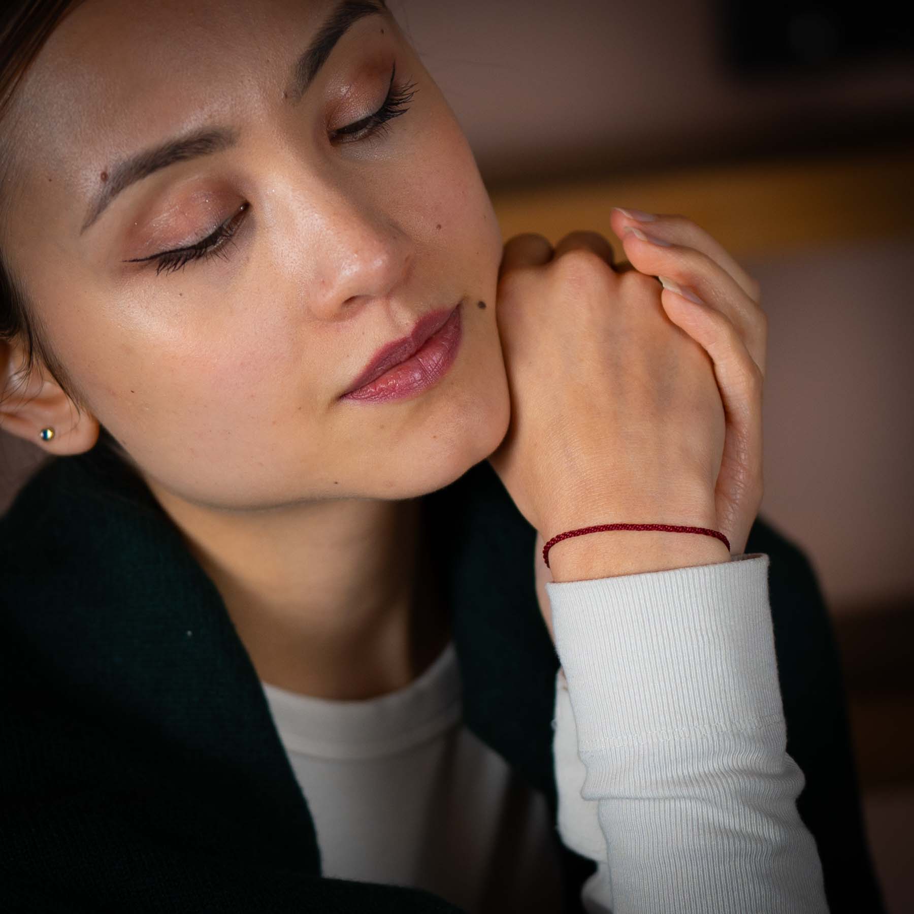 Burgundy Twisted armband