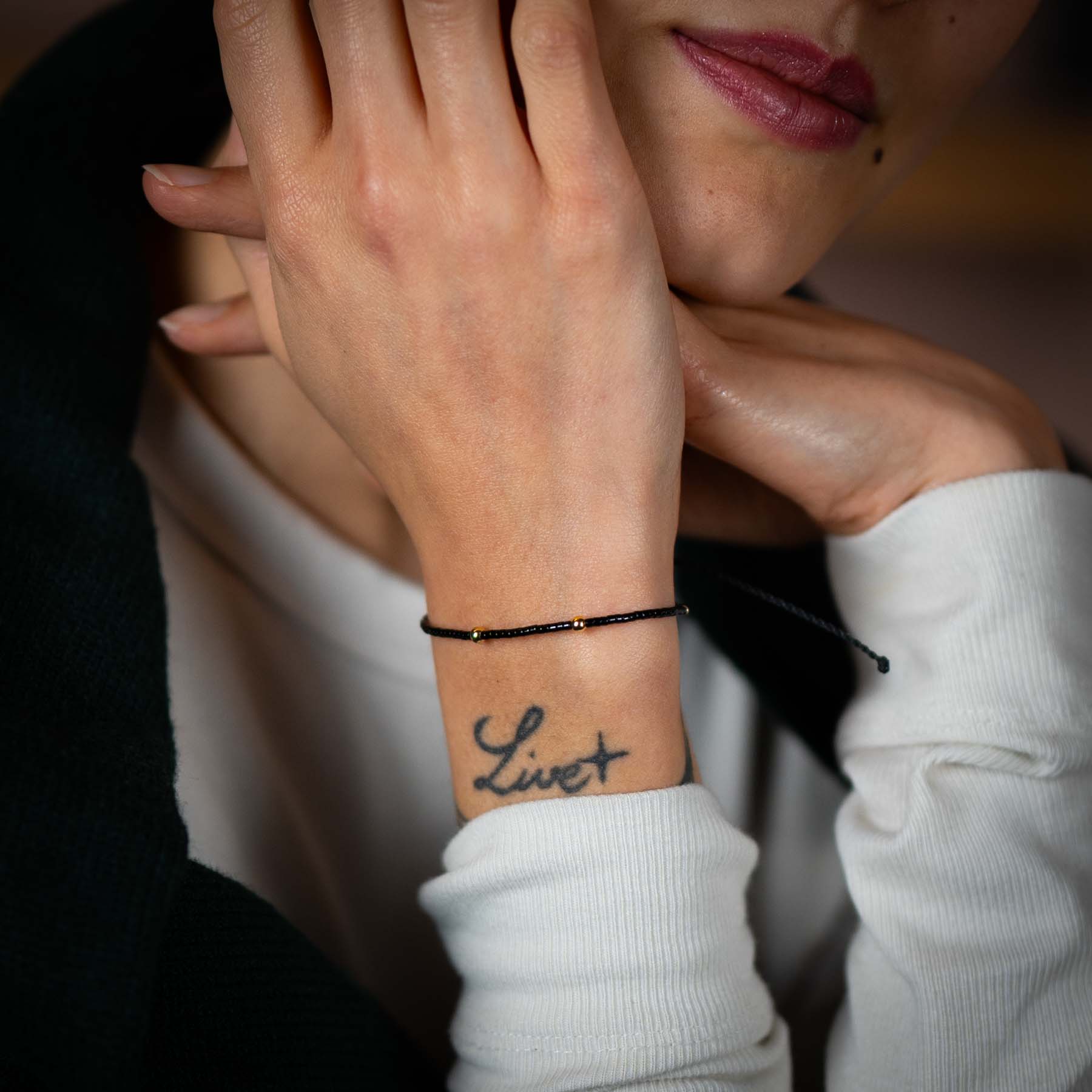 The Double Trouble - 14K vergoldeten Anhänger mit klarem Zirkonstein