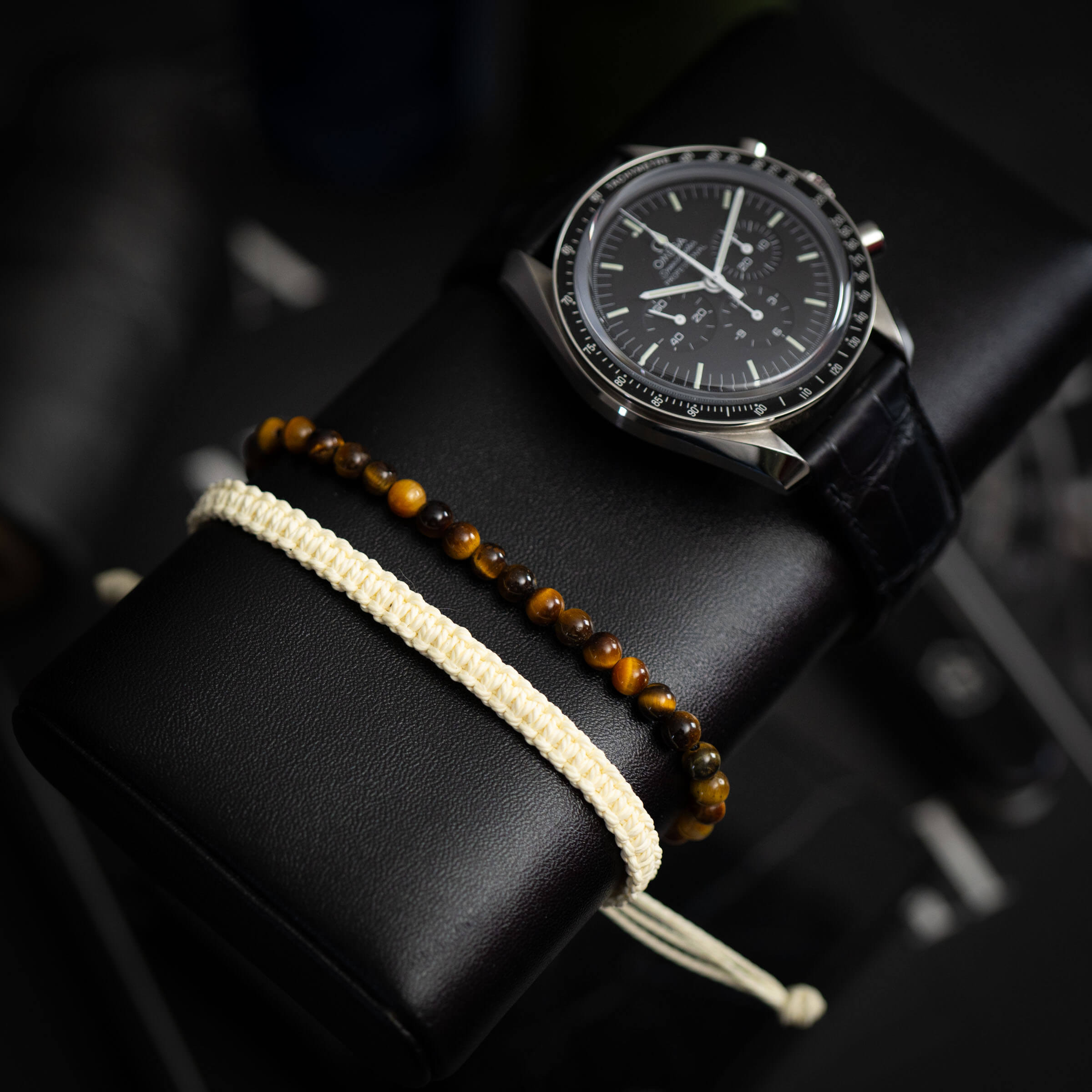 Tiger Eye & Off-white Cobra bracelet pack