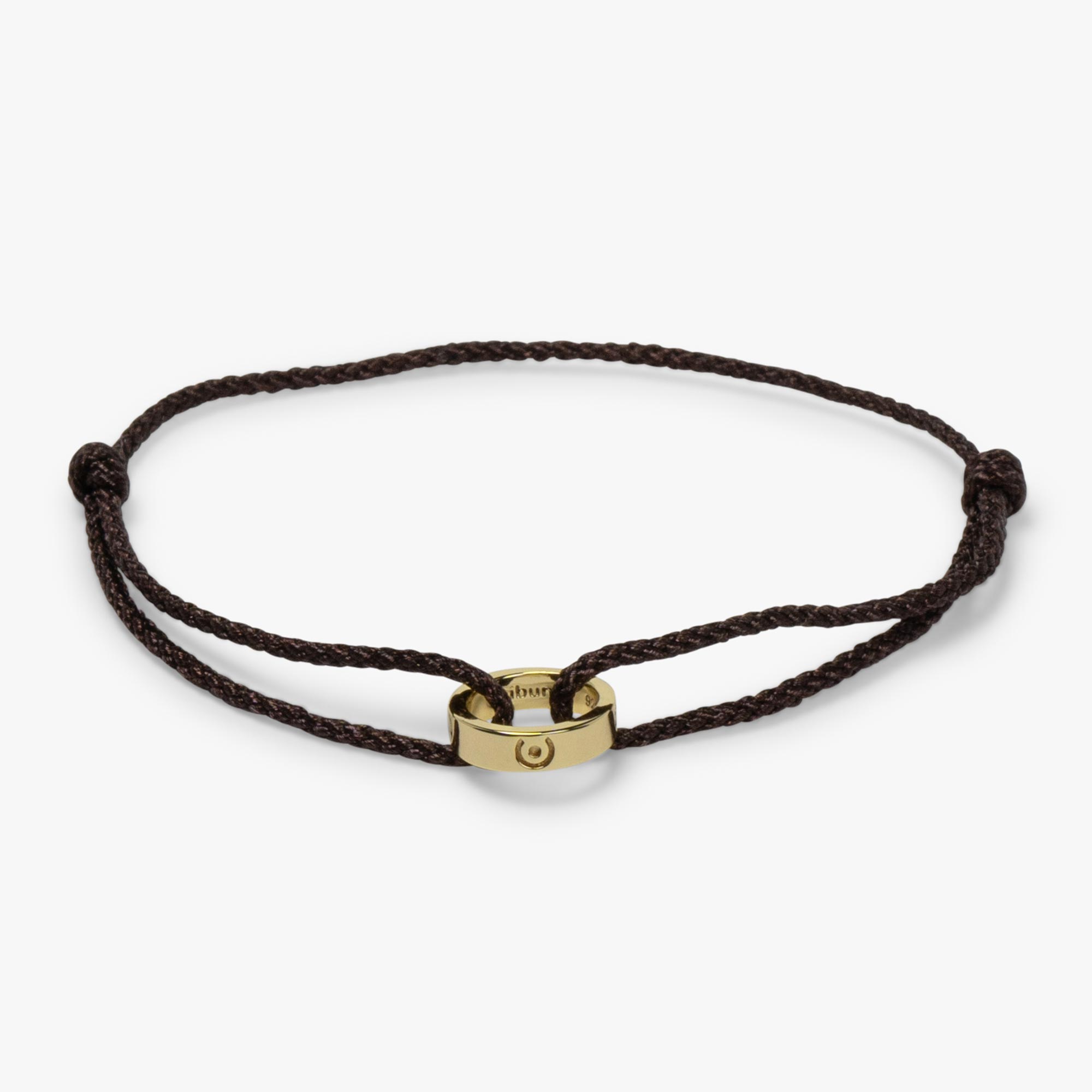 Brown Ring Bracelet 14k Gold plated