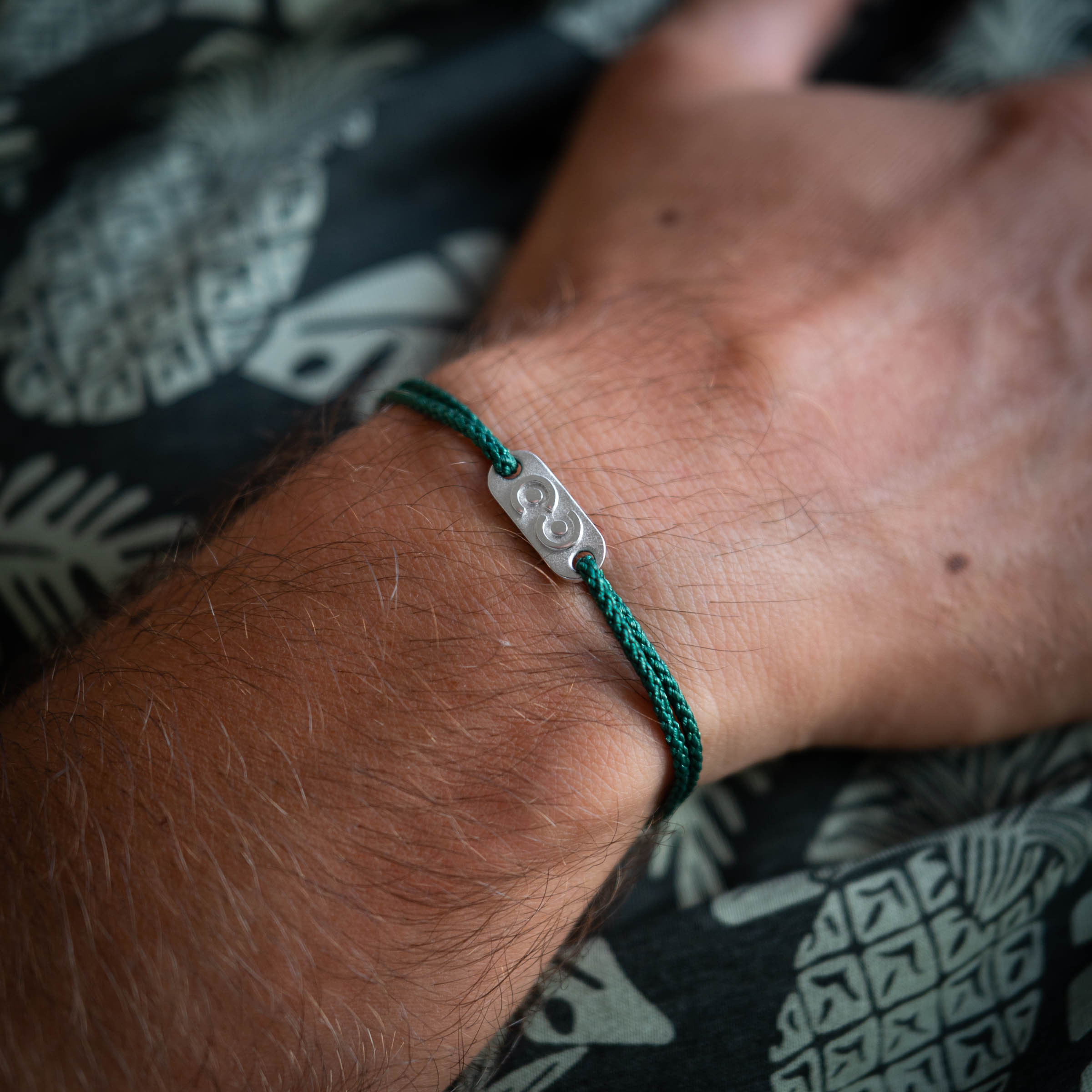 Green Tag bracelet 925S Silver