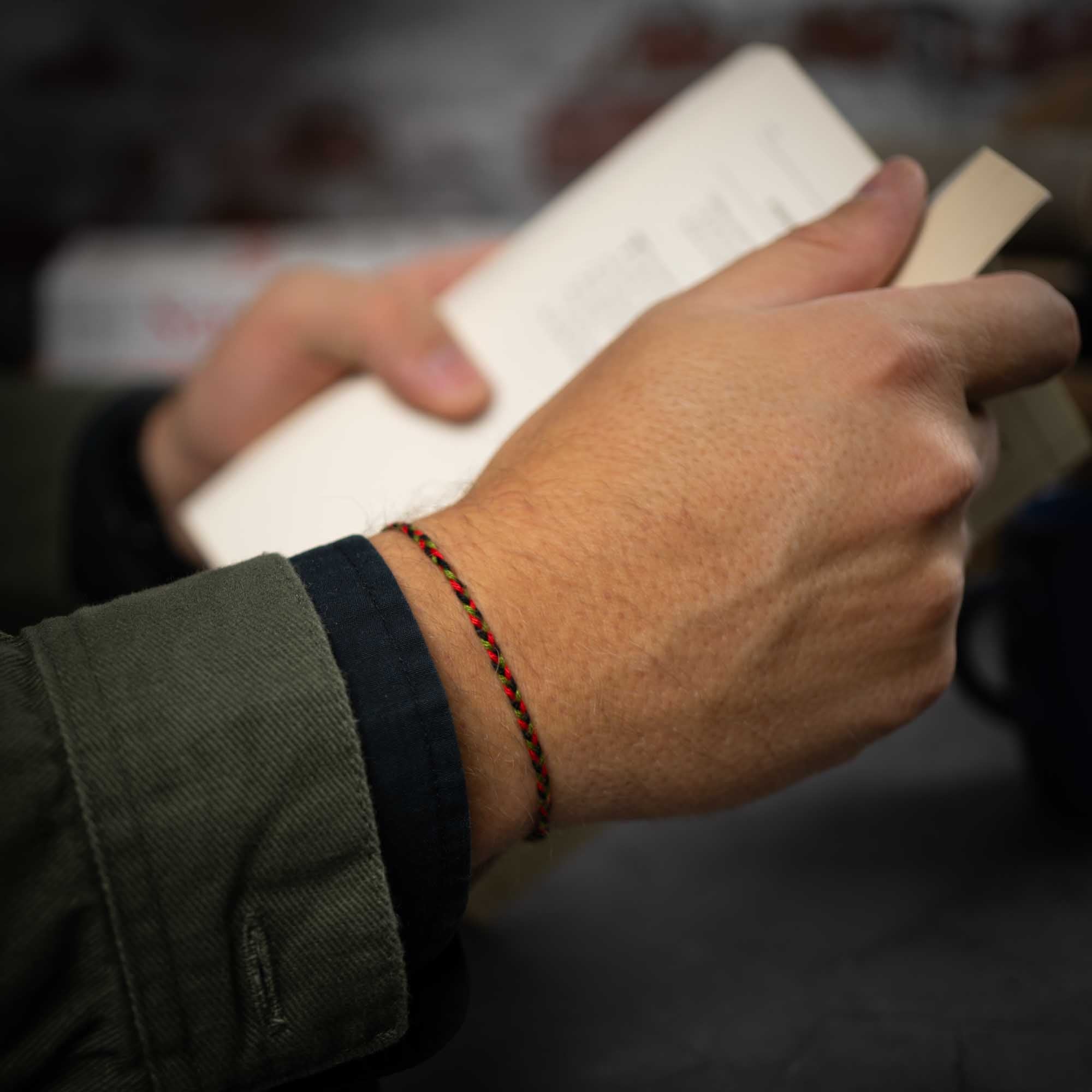 green with red original bracelet for men