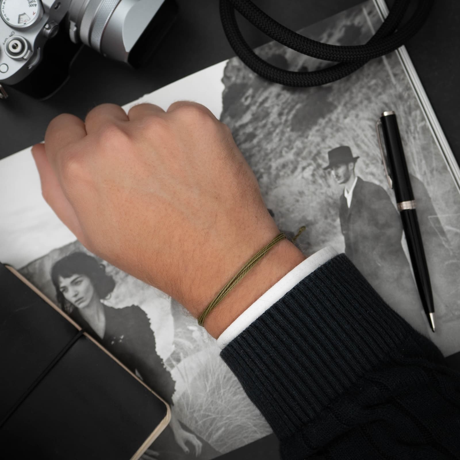 Olive Green String Bracelet