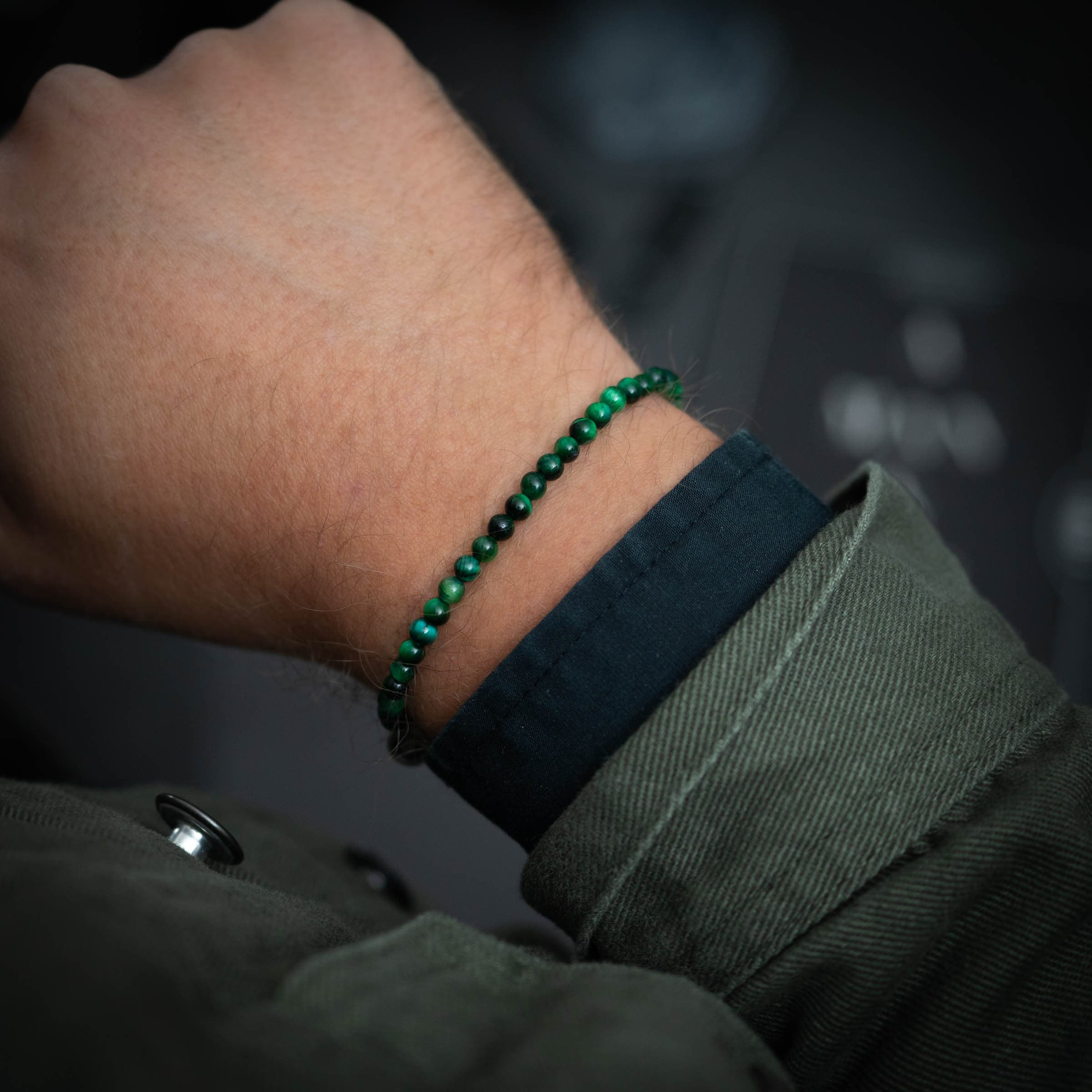 Green Tiger Gemstone Bracelet