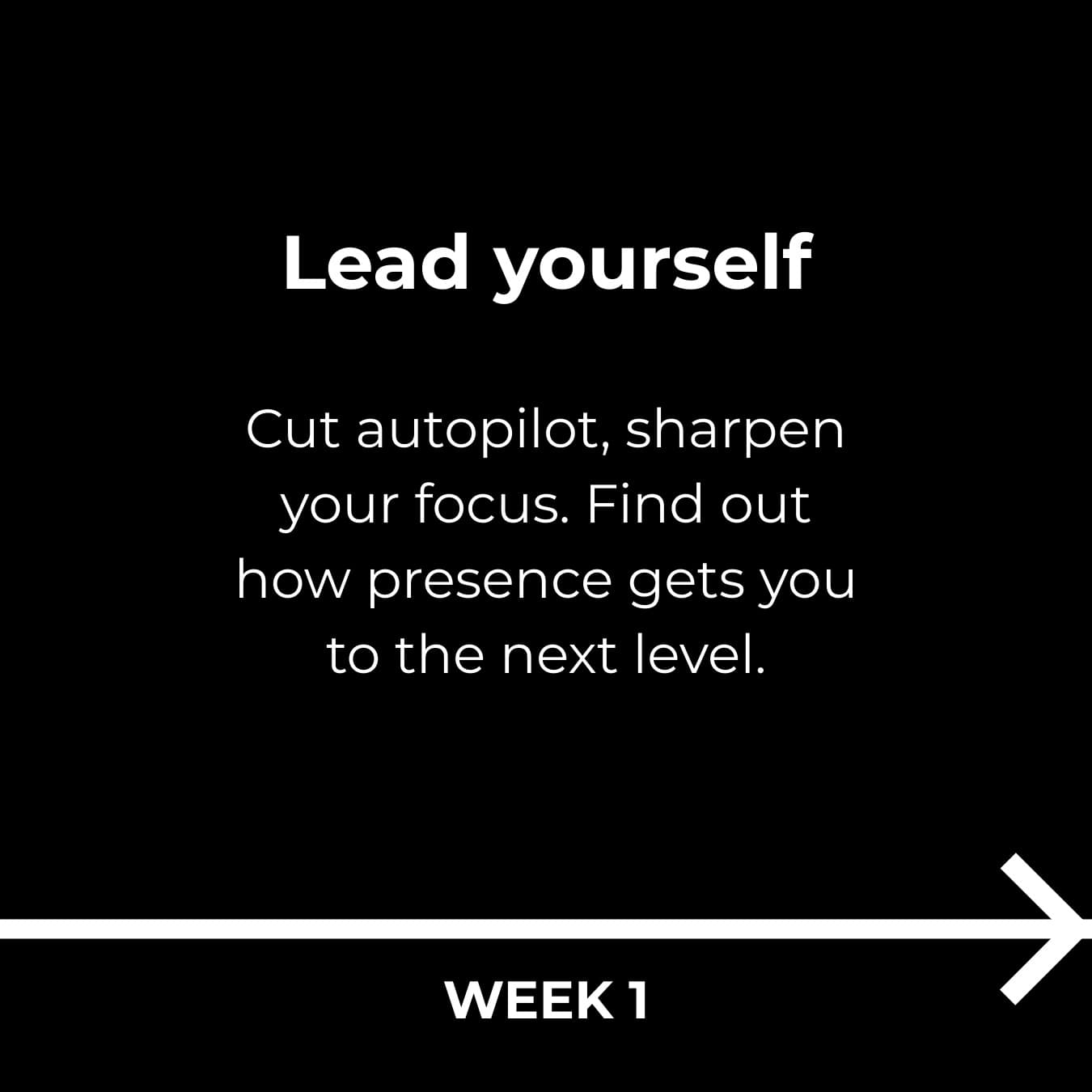 Motivational quote on a black background with a white arrow and text.
