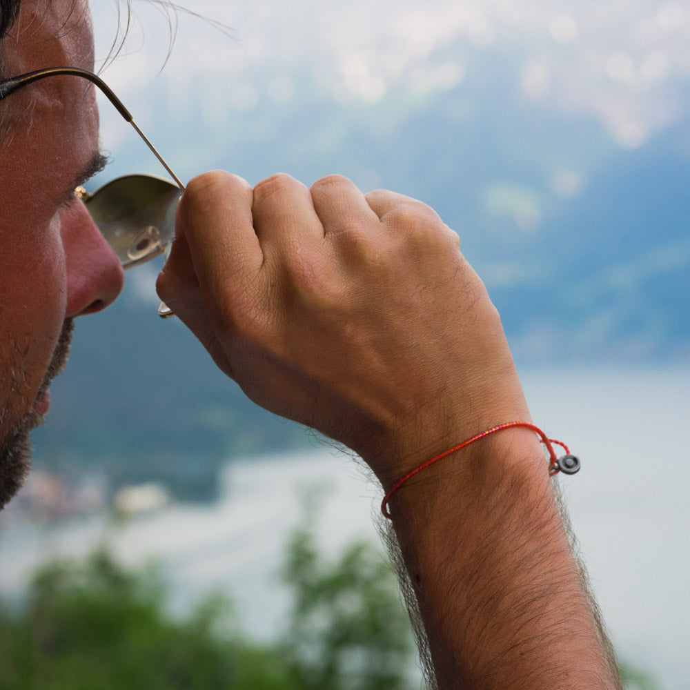 miyuki beaded red bracelet
