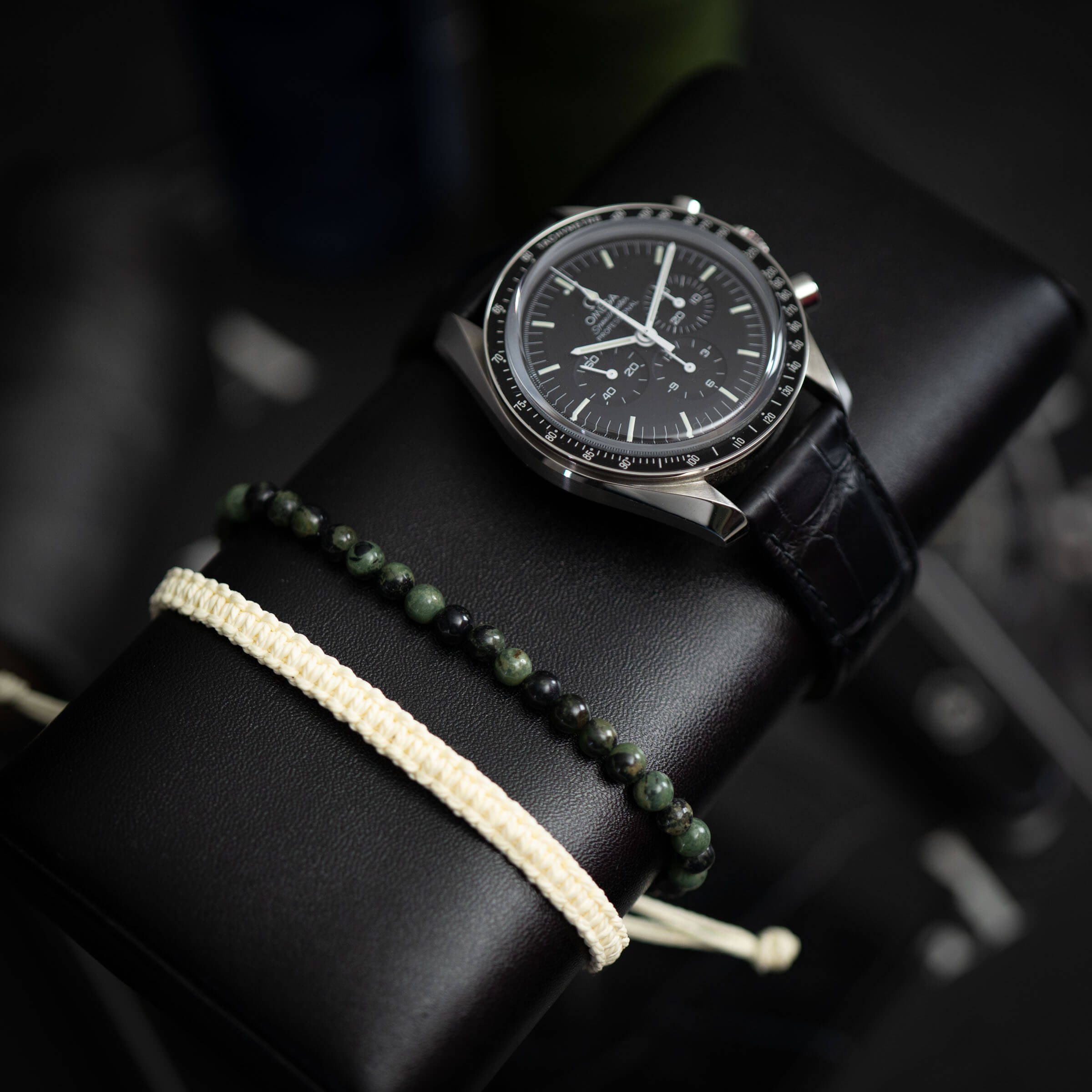 moss agate and off-white bracelet pack