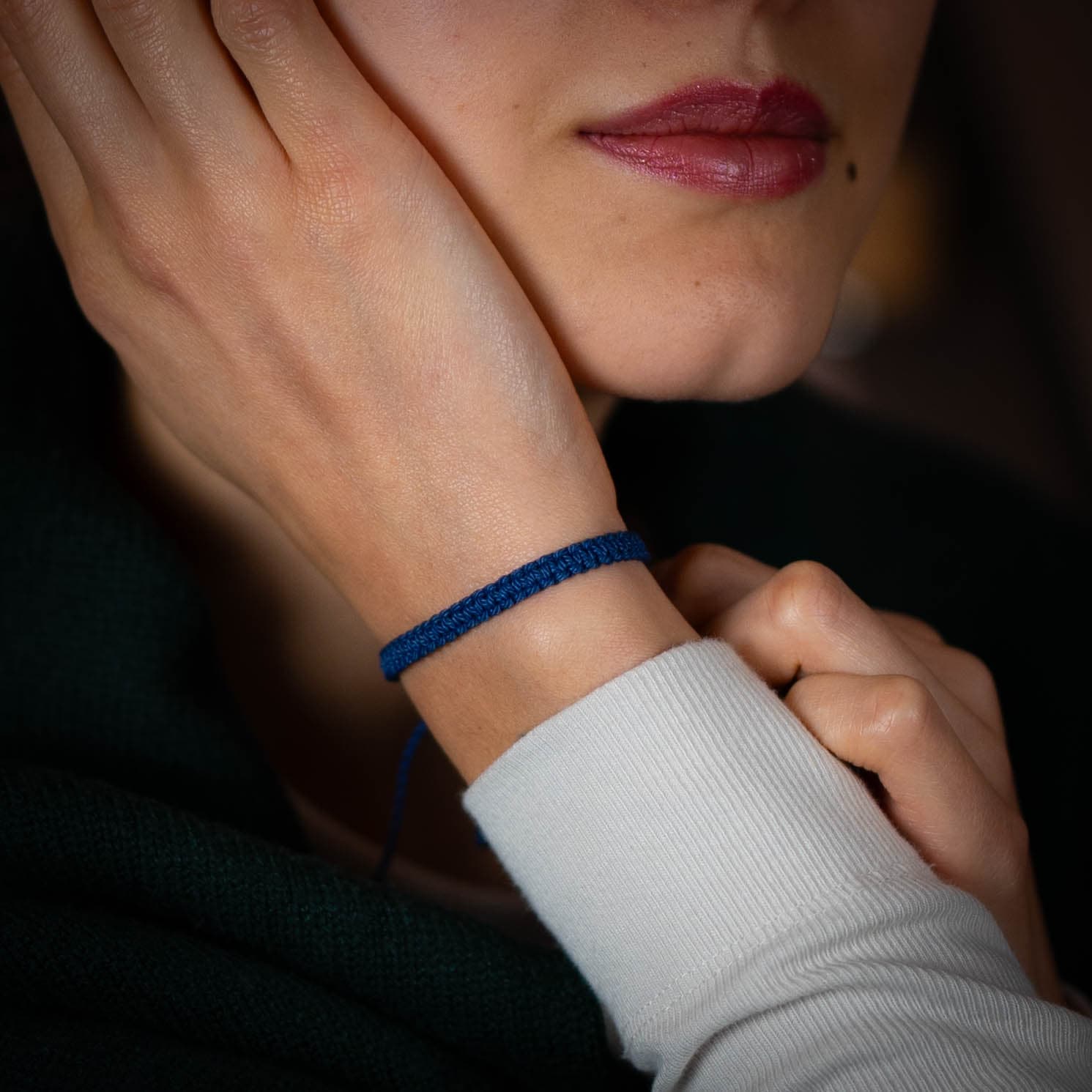 Navy Blue Cobra Bracelet