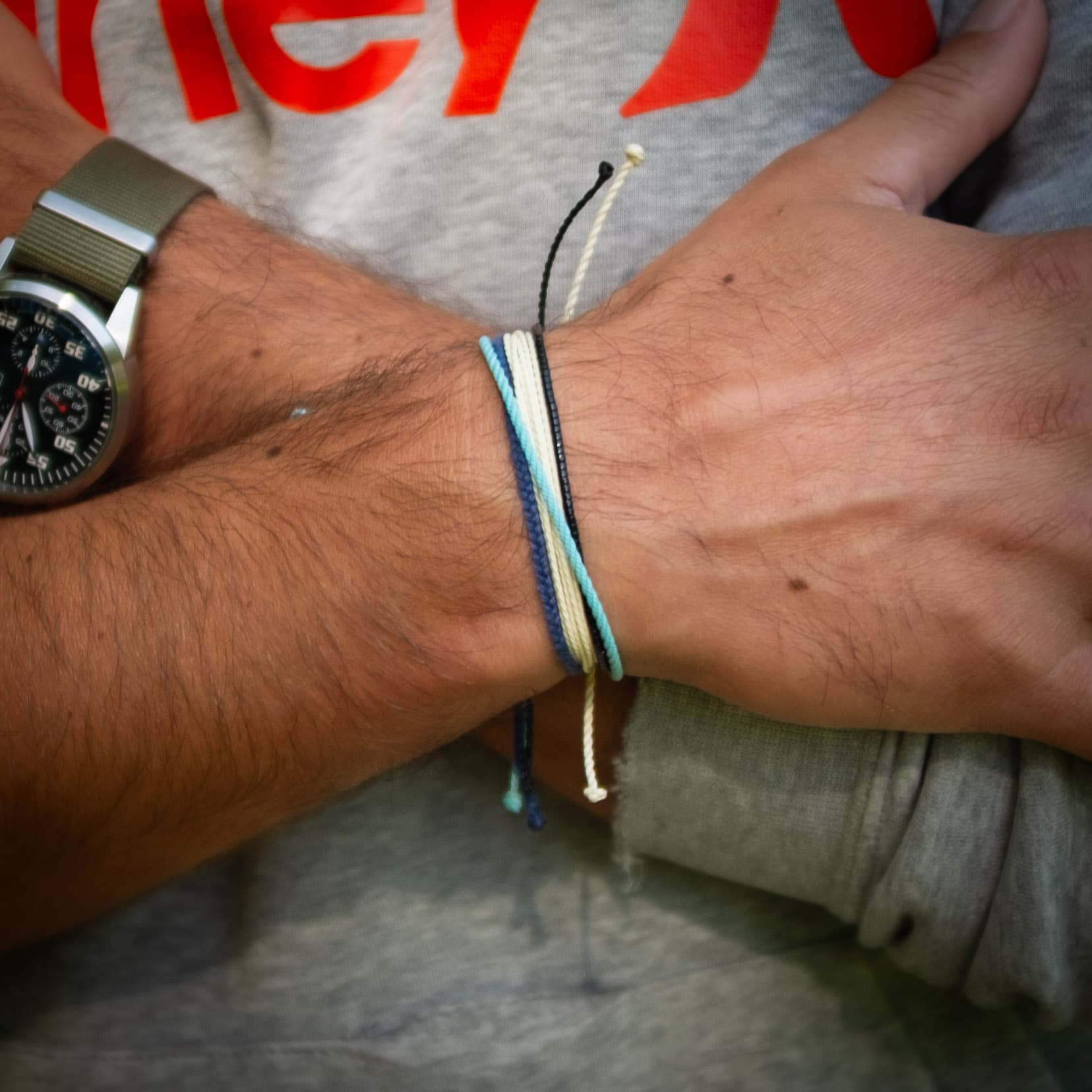 Off-White Blue bracelet pack