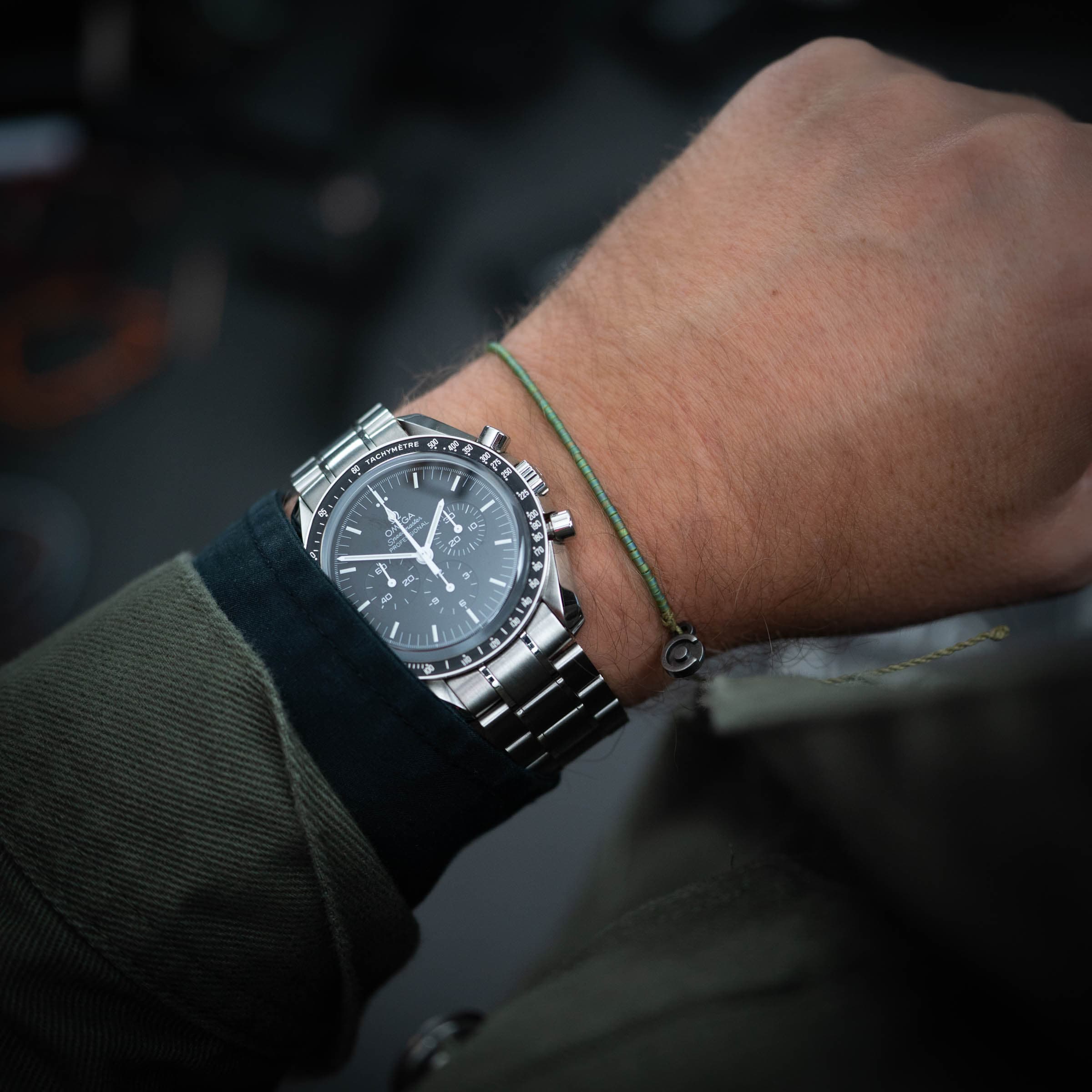 green beaded bracelet for men