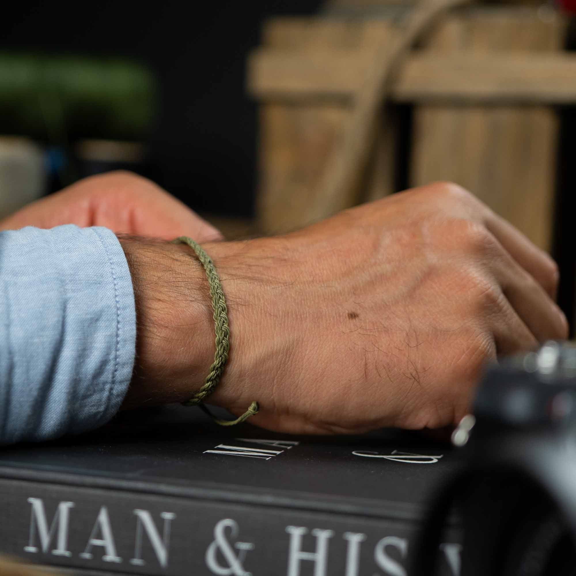 Olijf Groene armband Flow