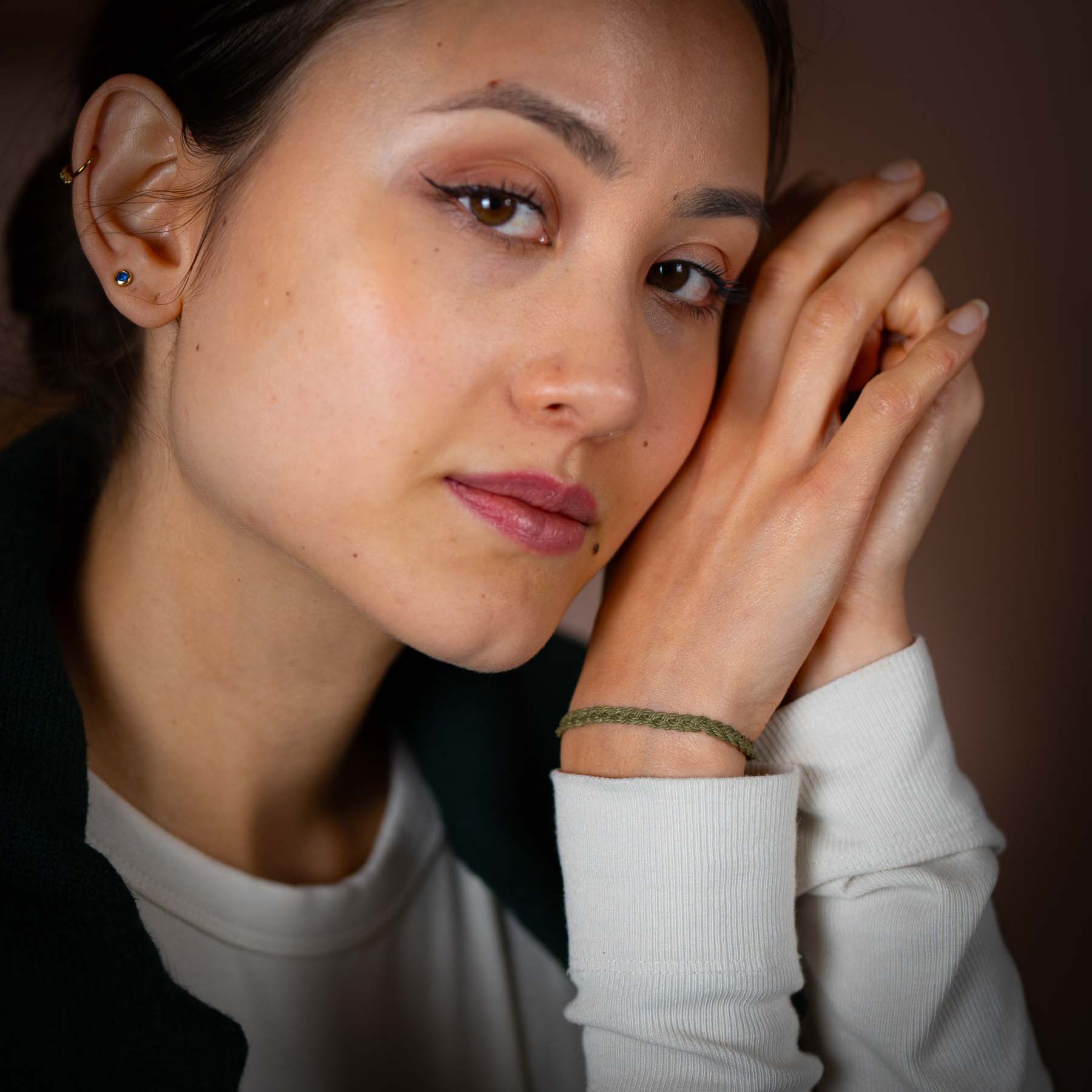 Olijf Groene armband Flow