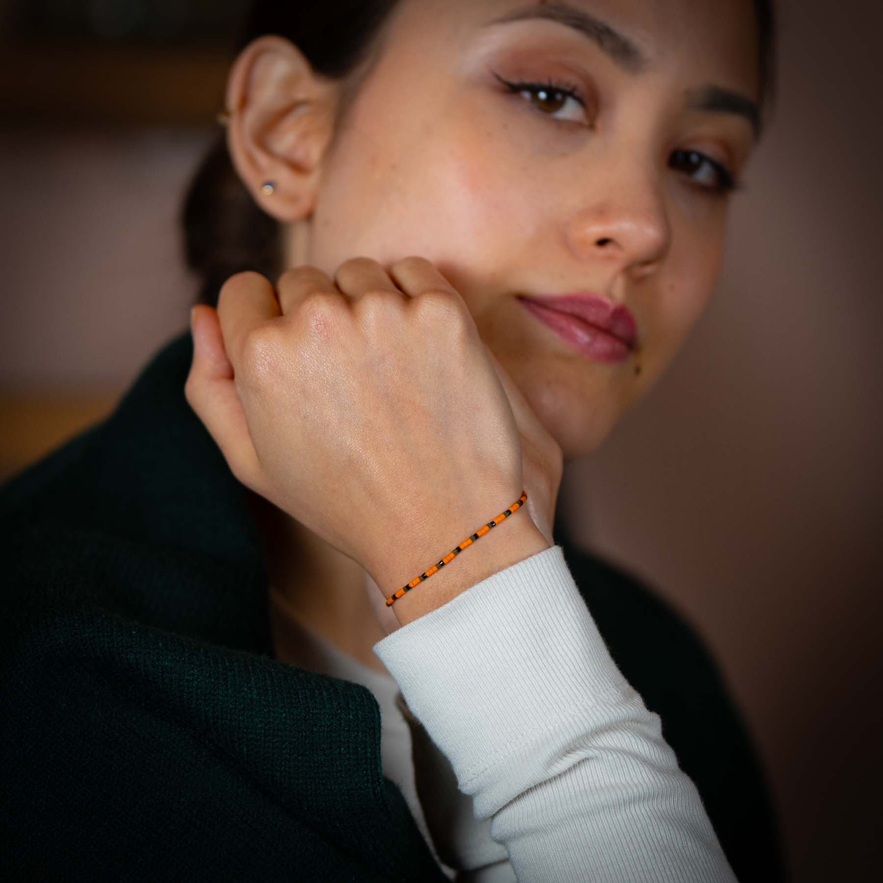 Orange Perlen Armband
