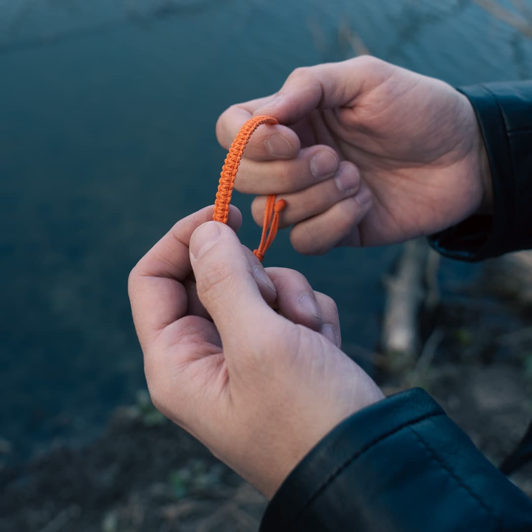 orange bracelets