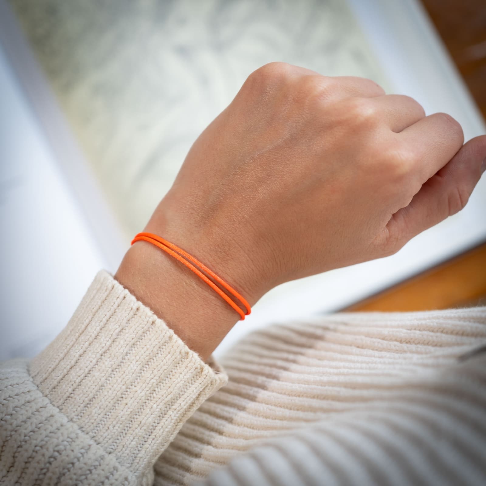 Oranje Satijnen armband