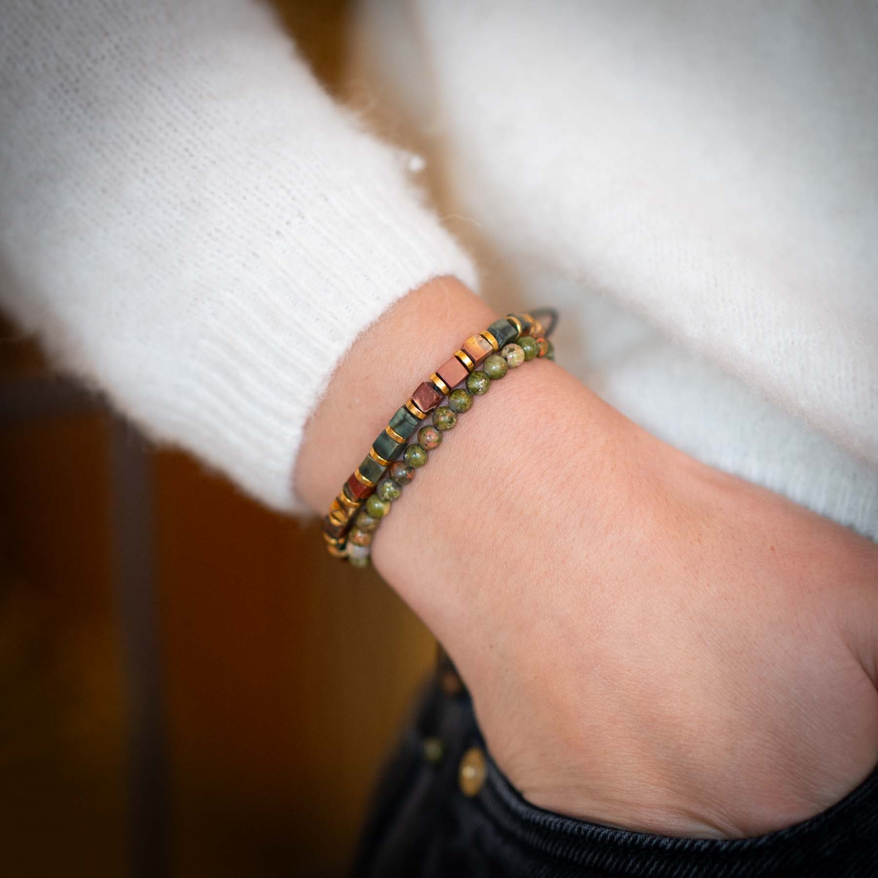 Picasso Jasper & Unakite Duo Set