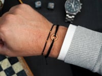 14k gold black bracelet pack for men