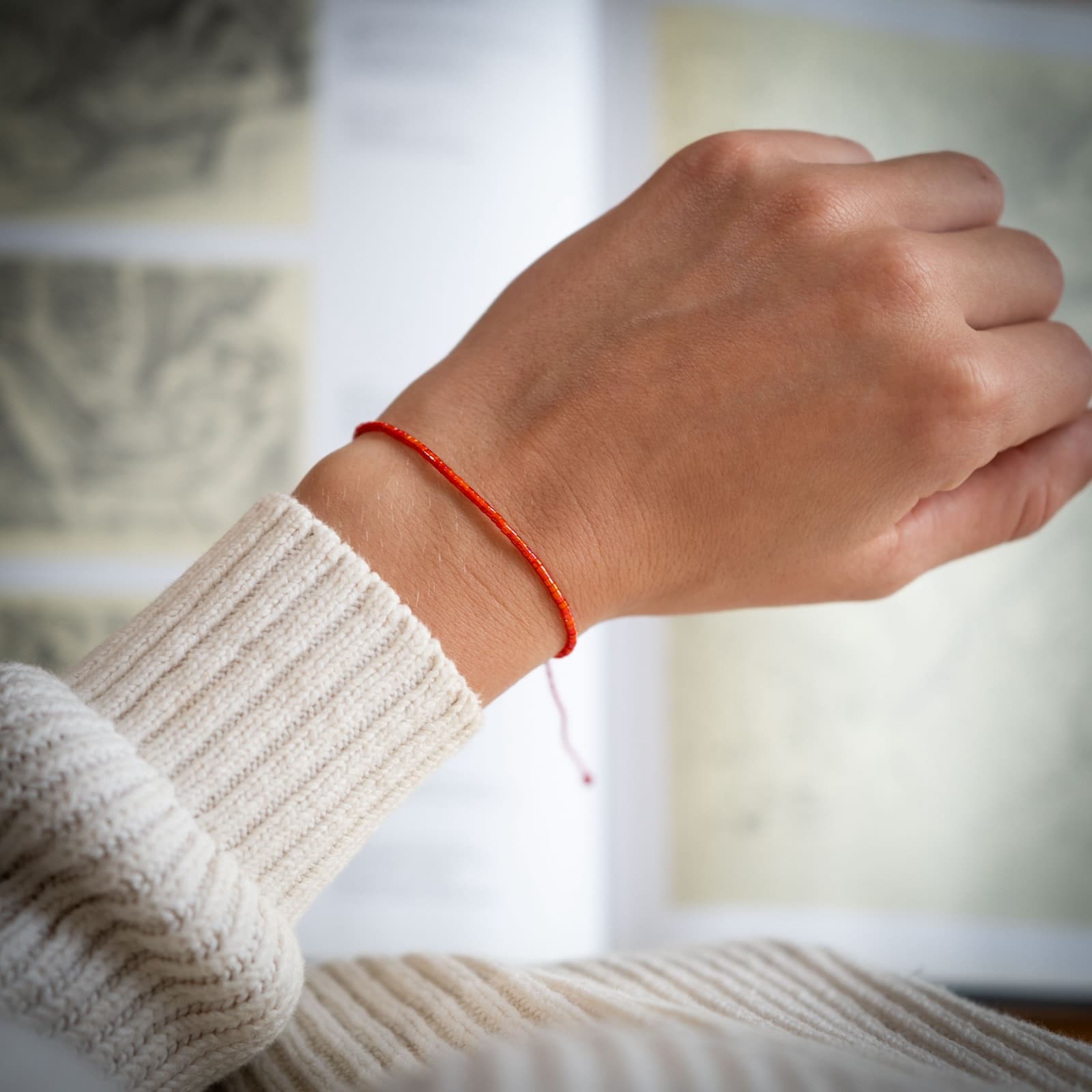 Glücks Rotes Perlen Armband