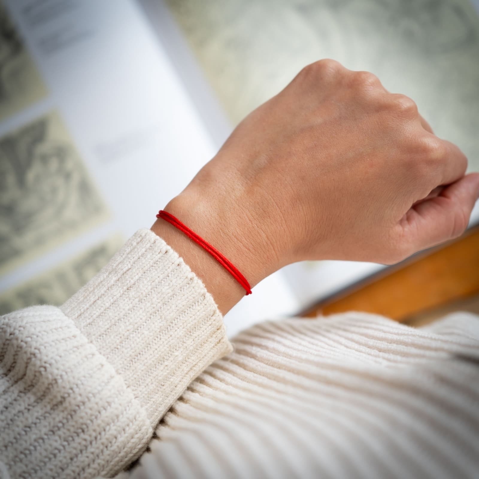 Glücks Rotes Satin Armband