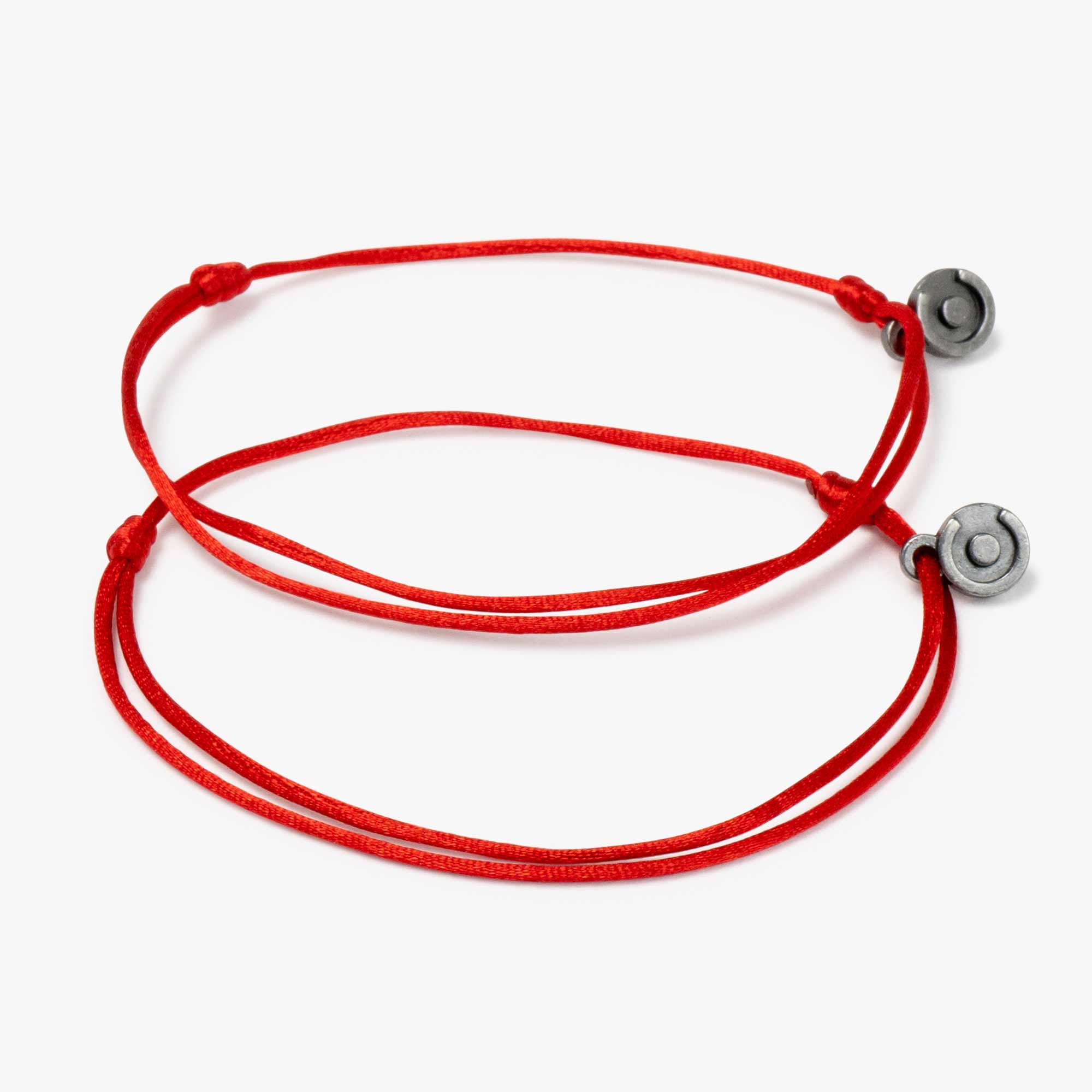 Red Satin Couple Bracelets
