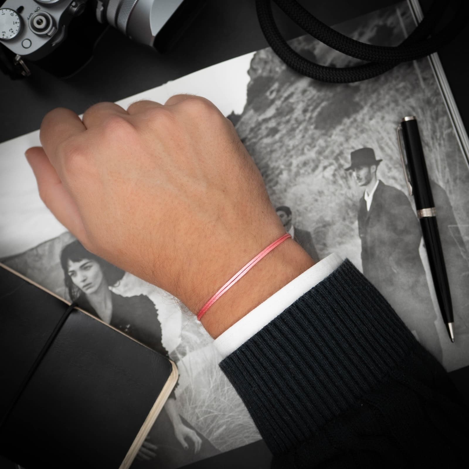 Roze Satijnen armband