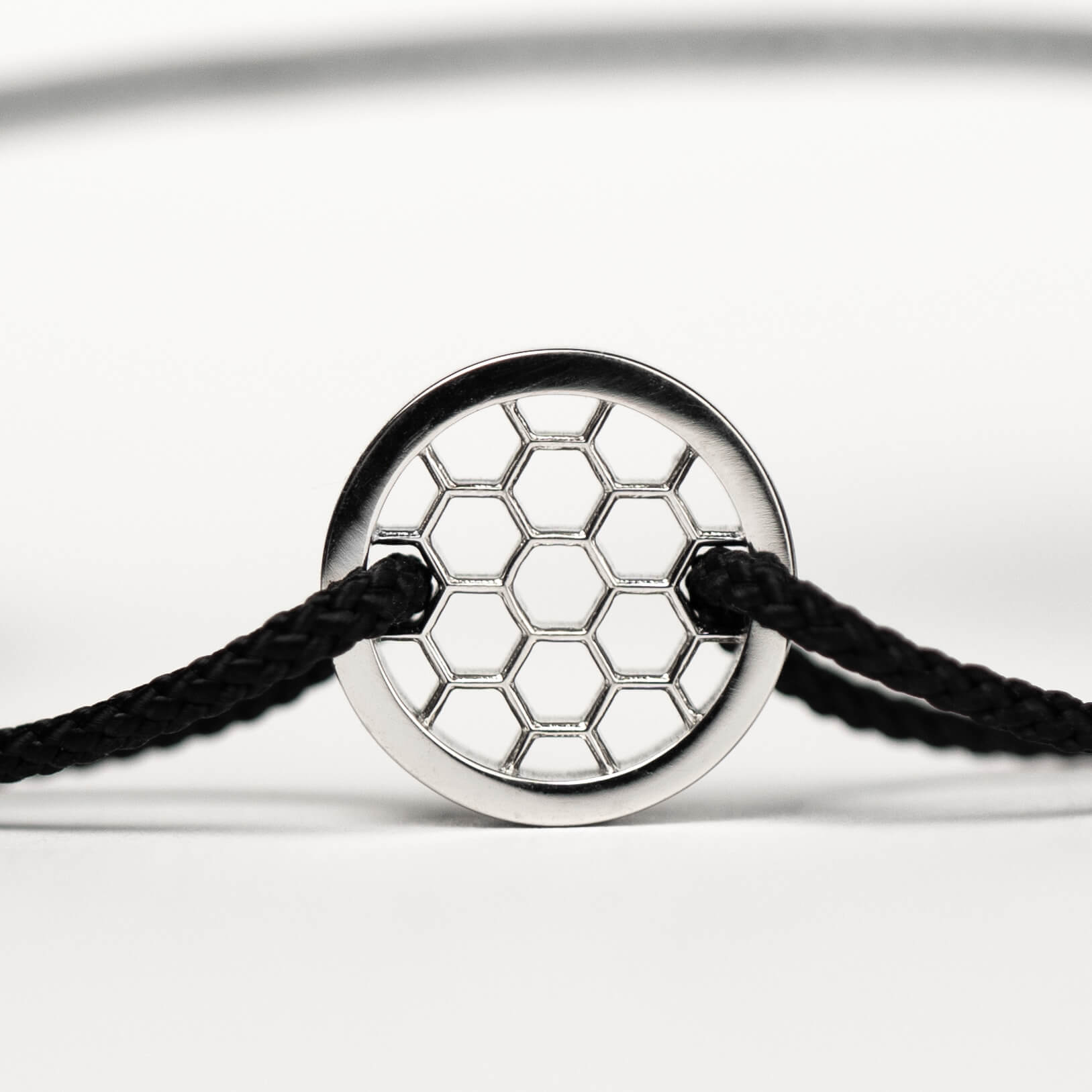Schwarzes Golf Ring Armband 925 Sterling Silber