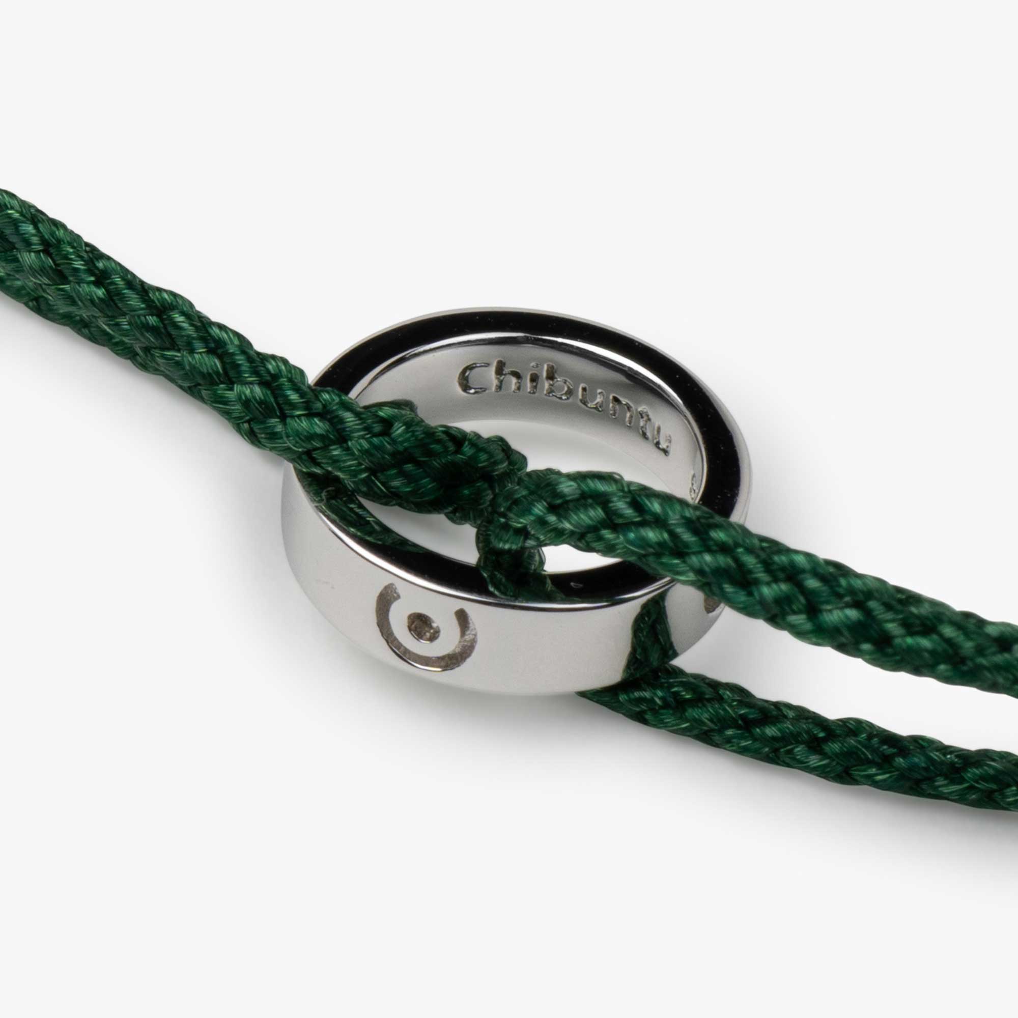 Green Ring Bracelet 925 Sterling Silver