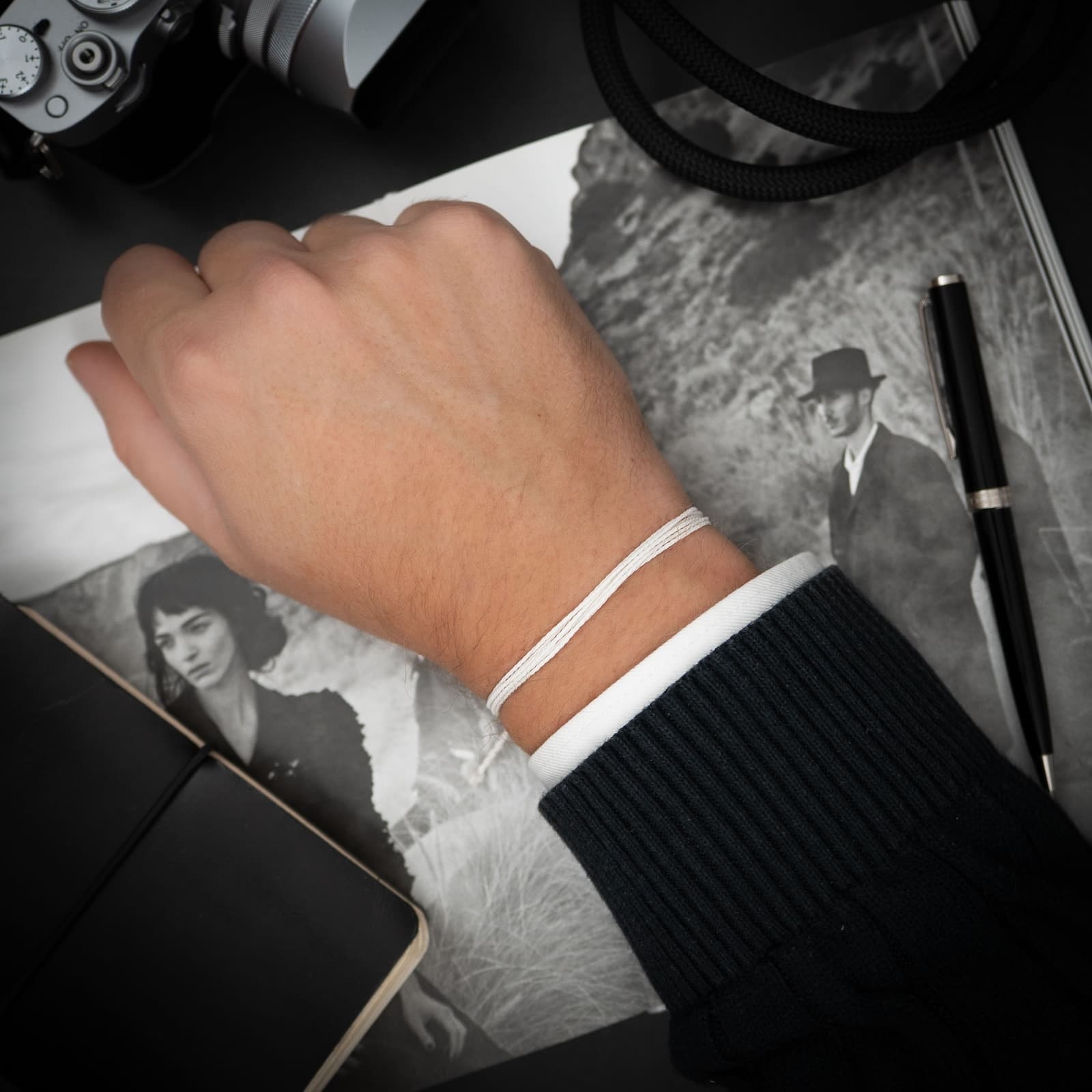 Bright White String bracelet