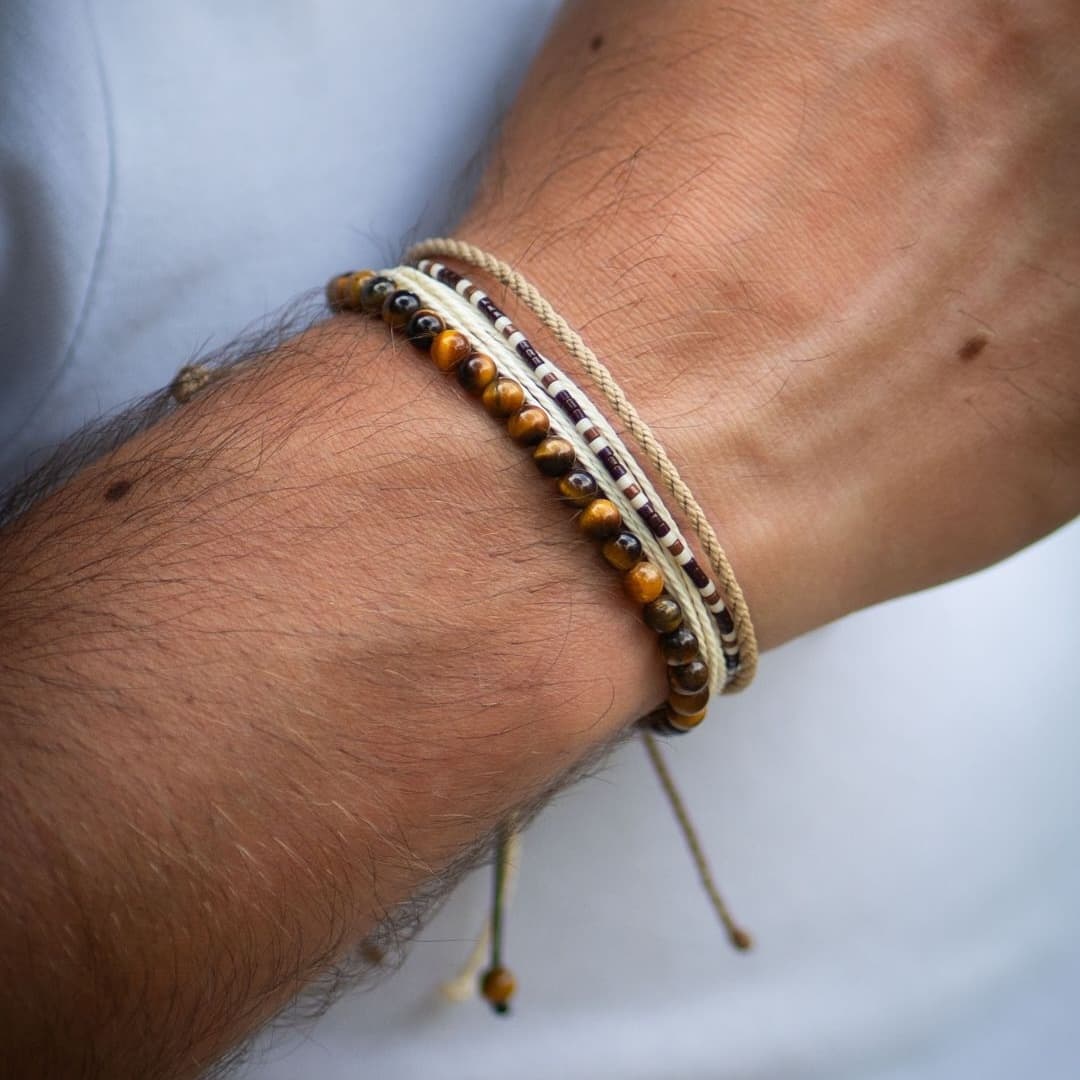 tiger's eye men's bracelet pack