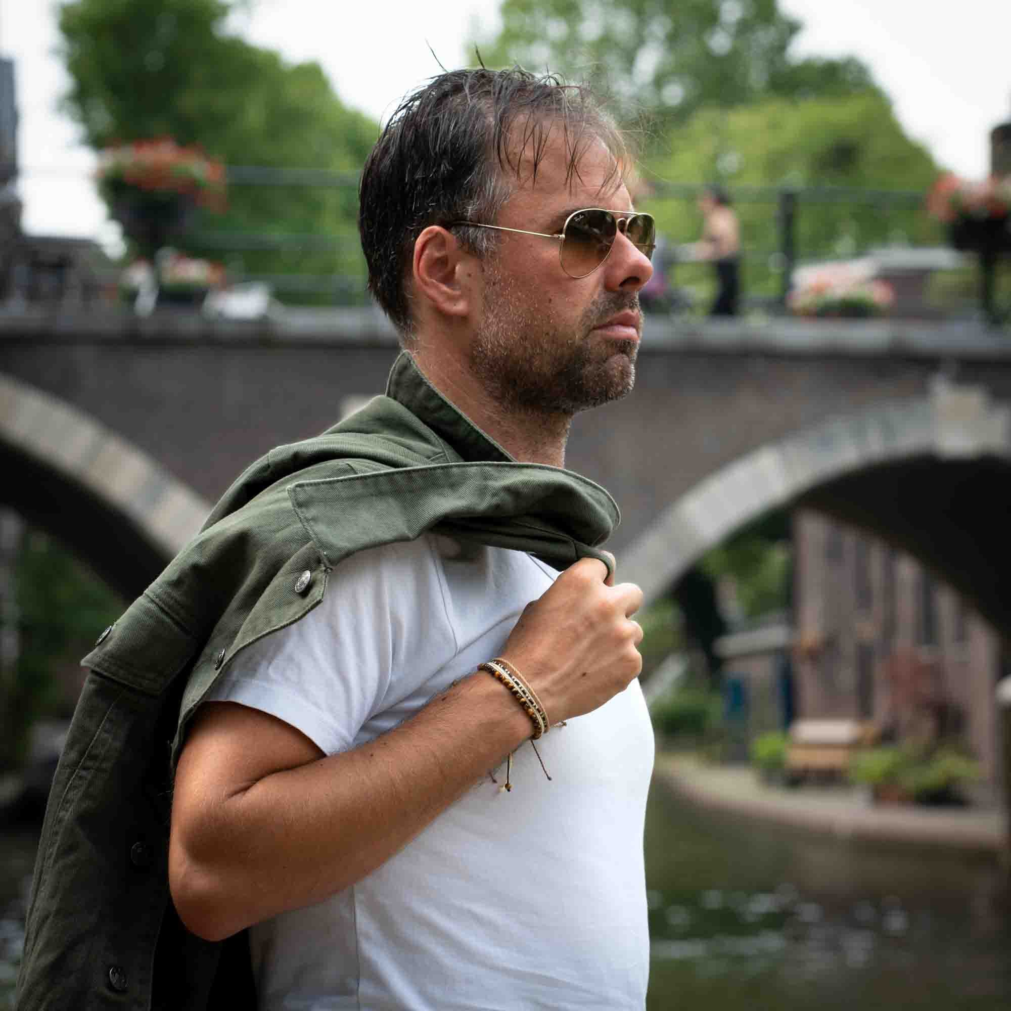 Tijgeroog Godfather armbanden set