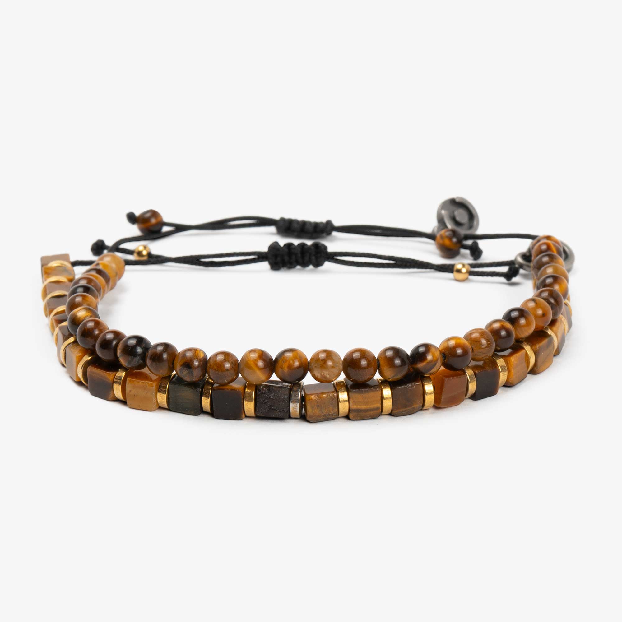 Tiger Eye Duo Pack — Square & Round Gemstones