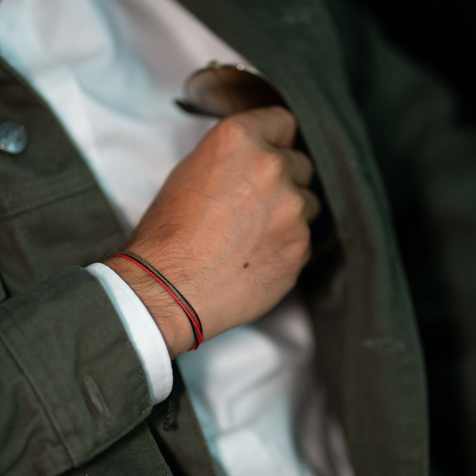 men's string bracelet vintage bond
