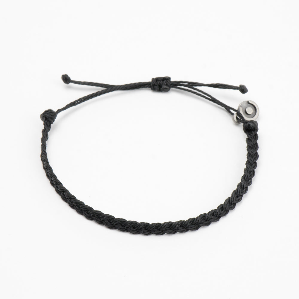 black minimal men's bracelet