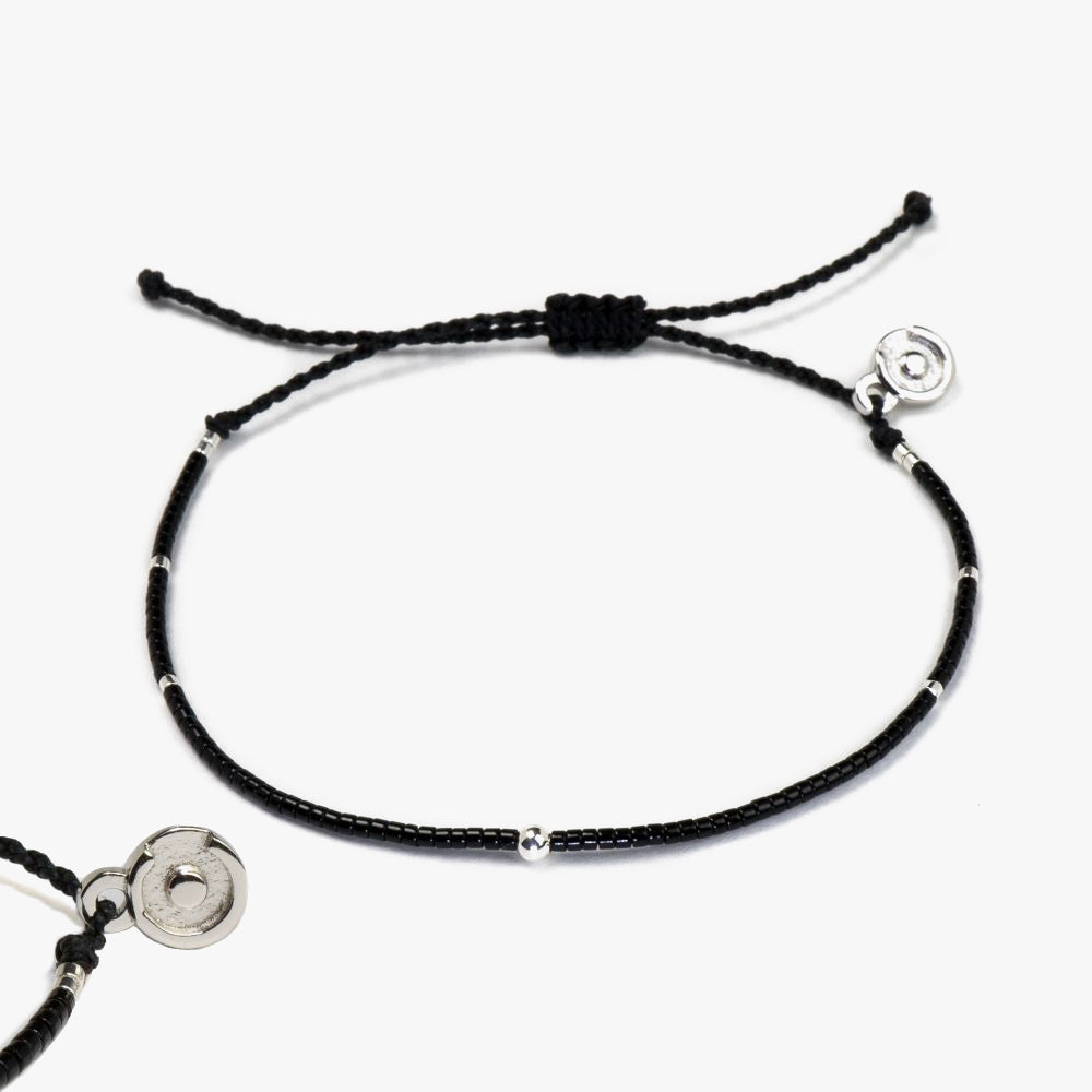 black beaded bracelet for men