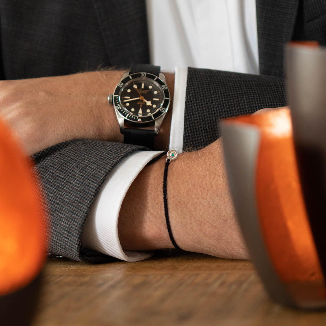 black soft bracelet for men