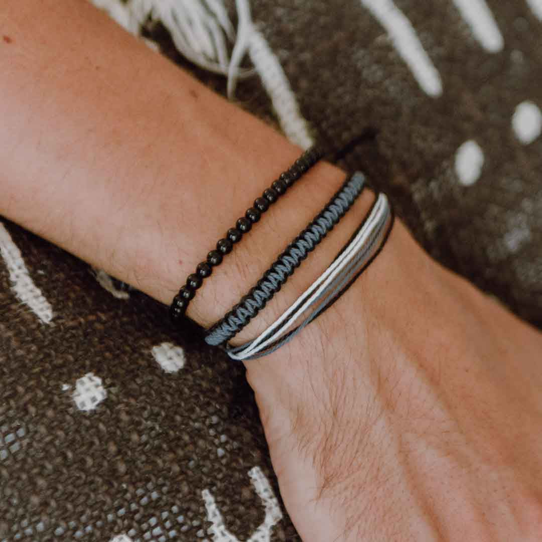 Zwarte Onyx Bond armbanden Set