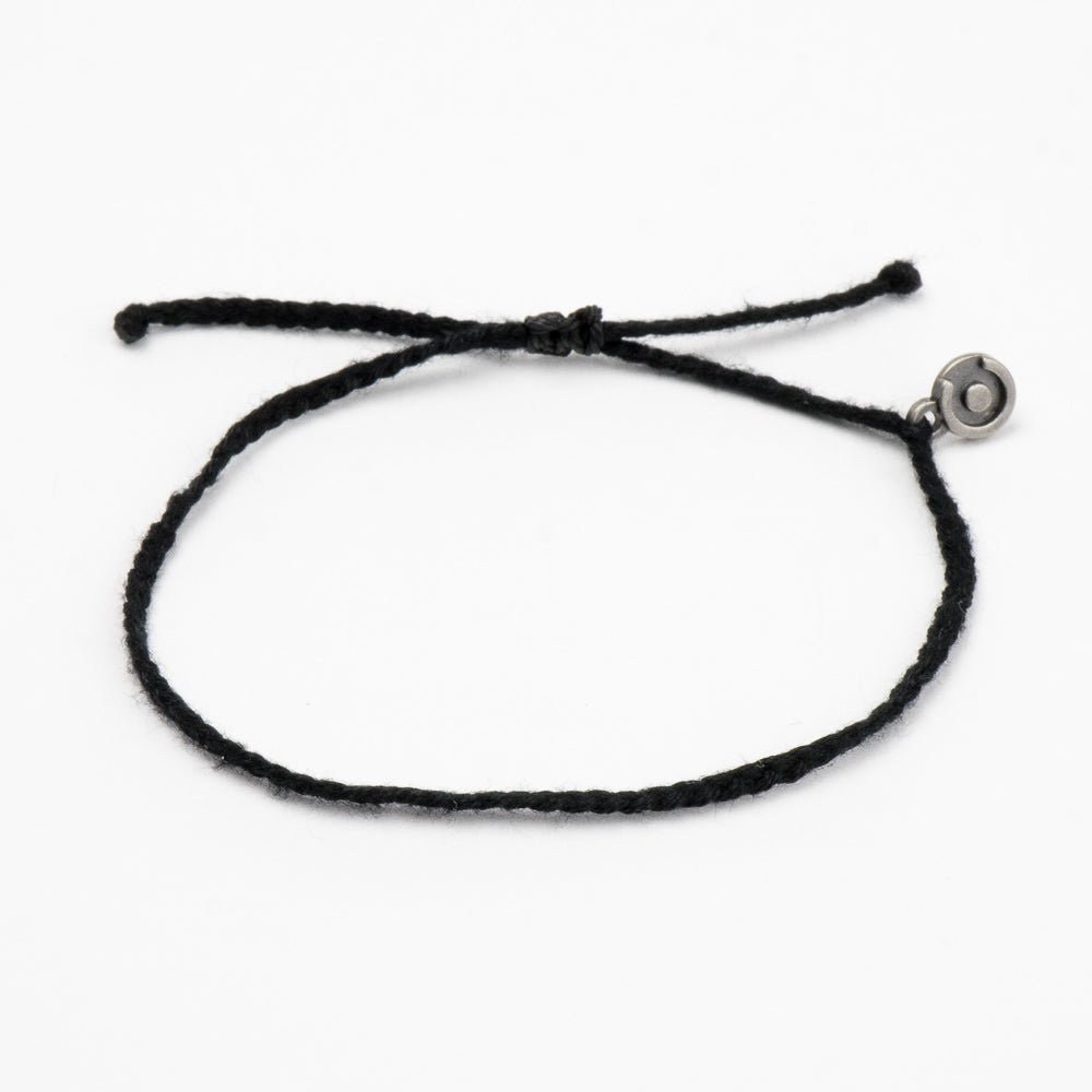 black cotton bracelet for men