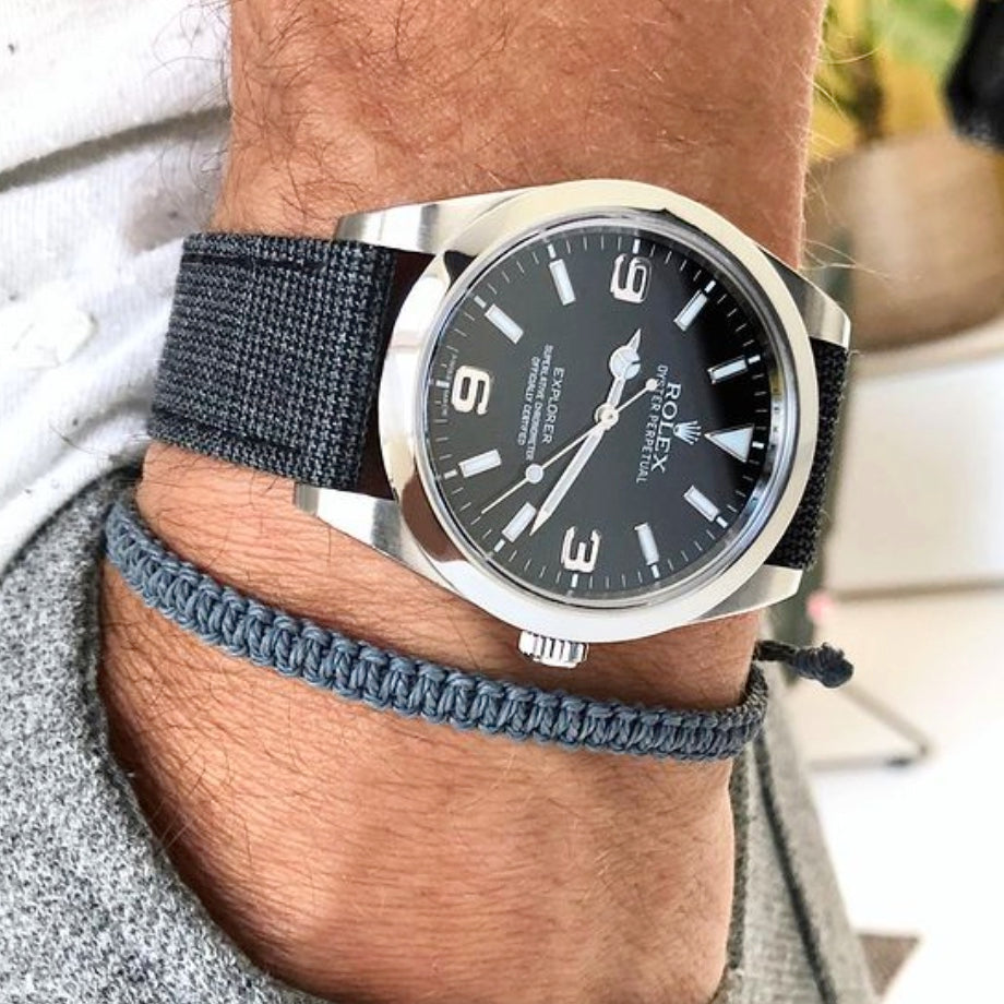 Deep Grey Cobra Bracelet