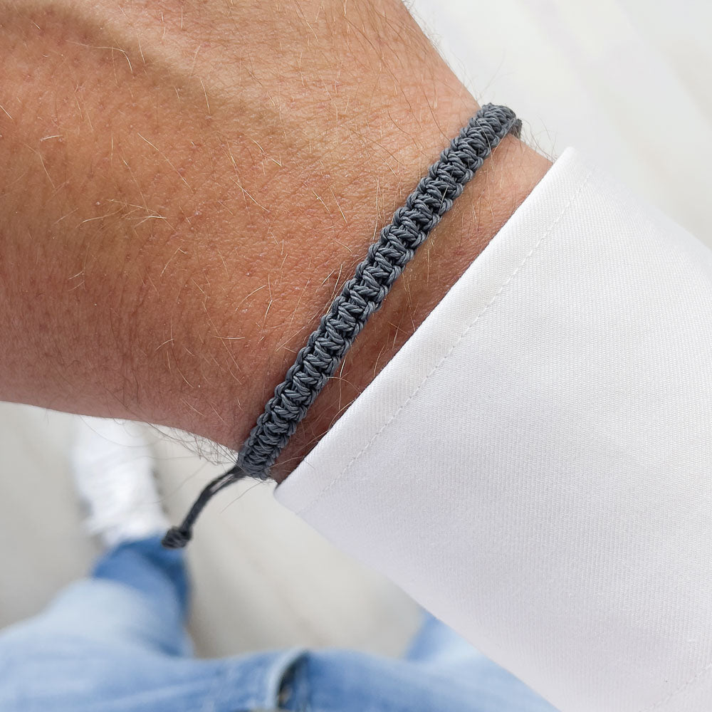 Deep Grey Cobra Bracelet