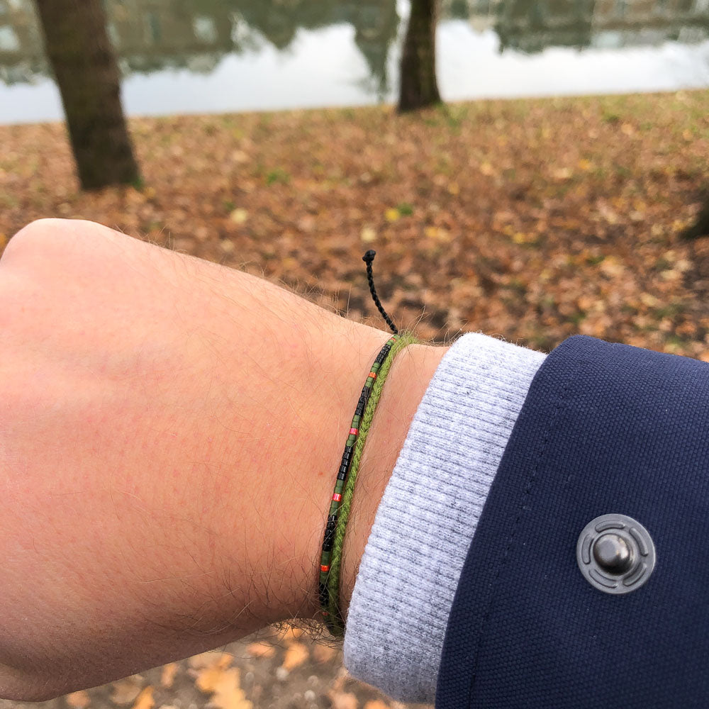 mens beaded bracelet for autumn