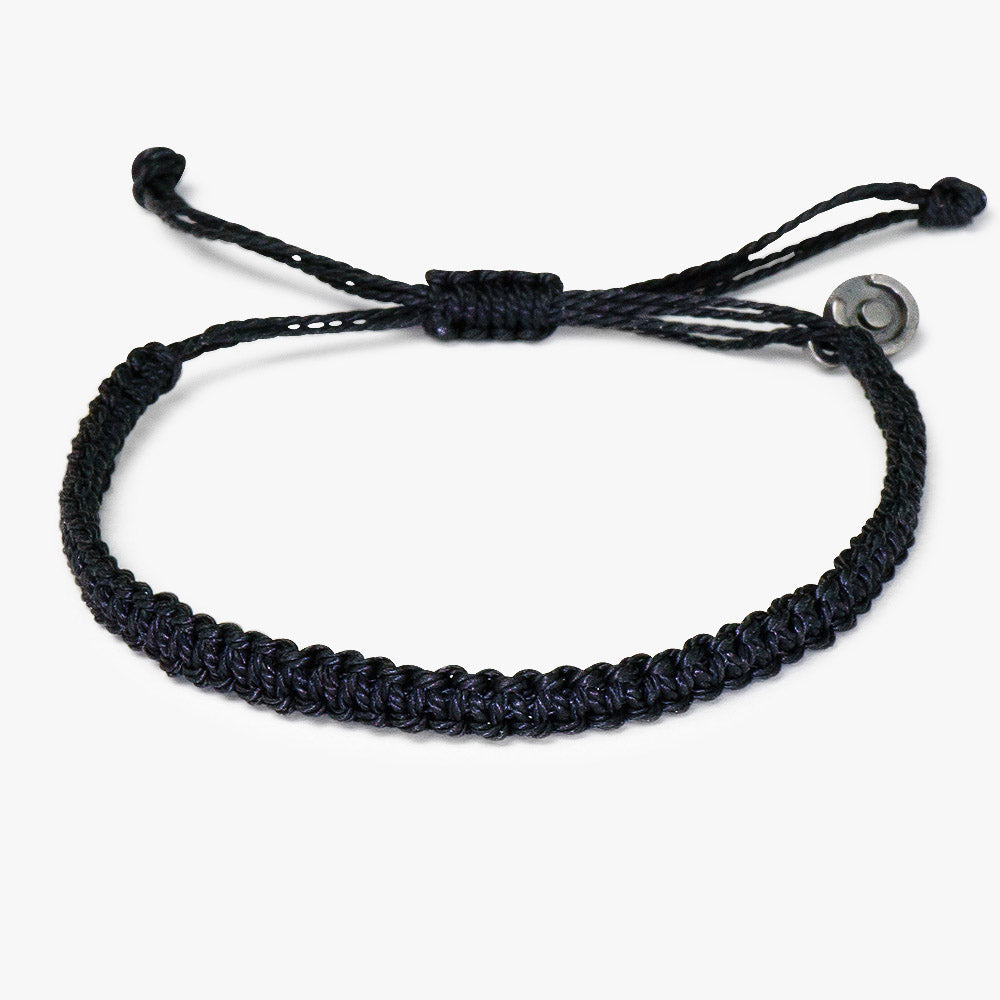 Mens black thread on sale bracelet