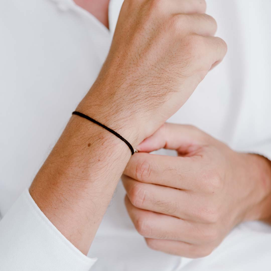 men's minimal black bracelet