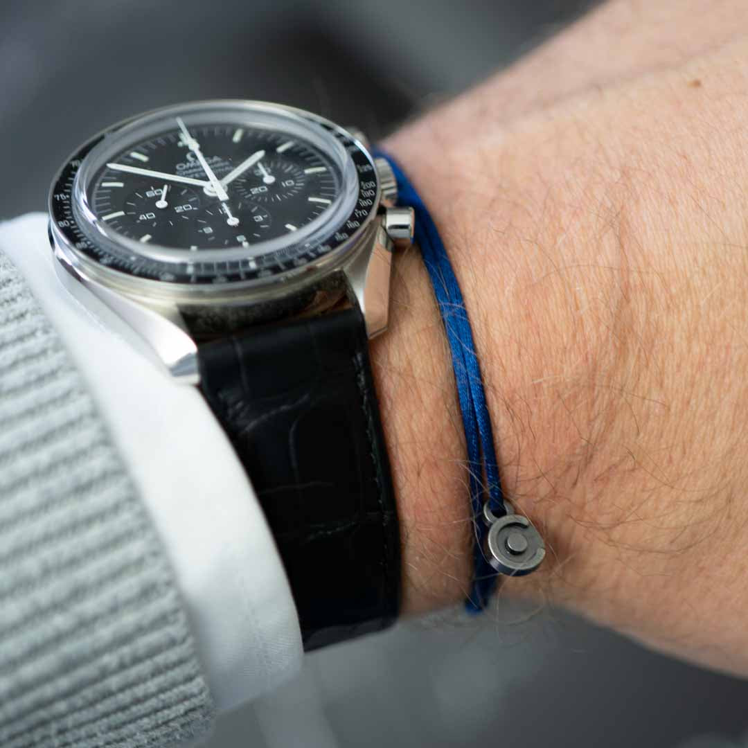 Marine Blauwe Satijnen armband